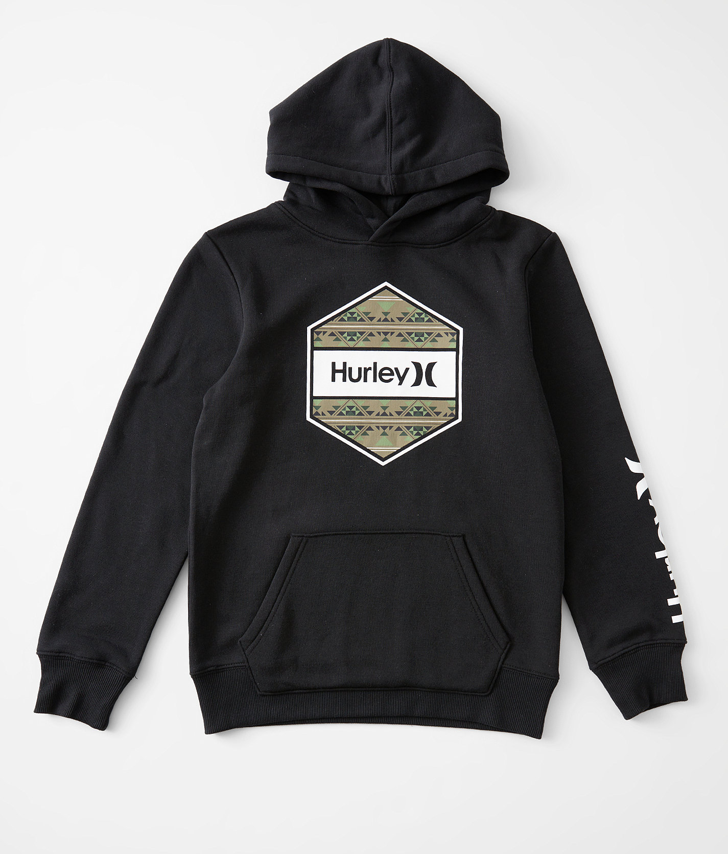 Boys - Hurley Hex Fill Hooded Sweatshirt - Boy's Sweatshirts in Black