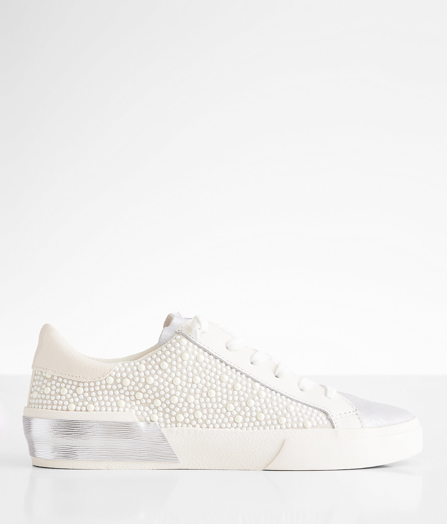 Dolce Vita Zina Pieced Low Top Leather Sneaker - Women's Shoes in Pearl