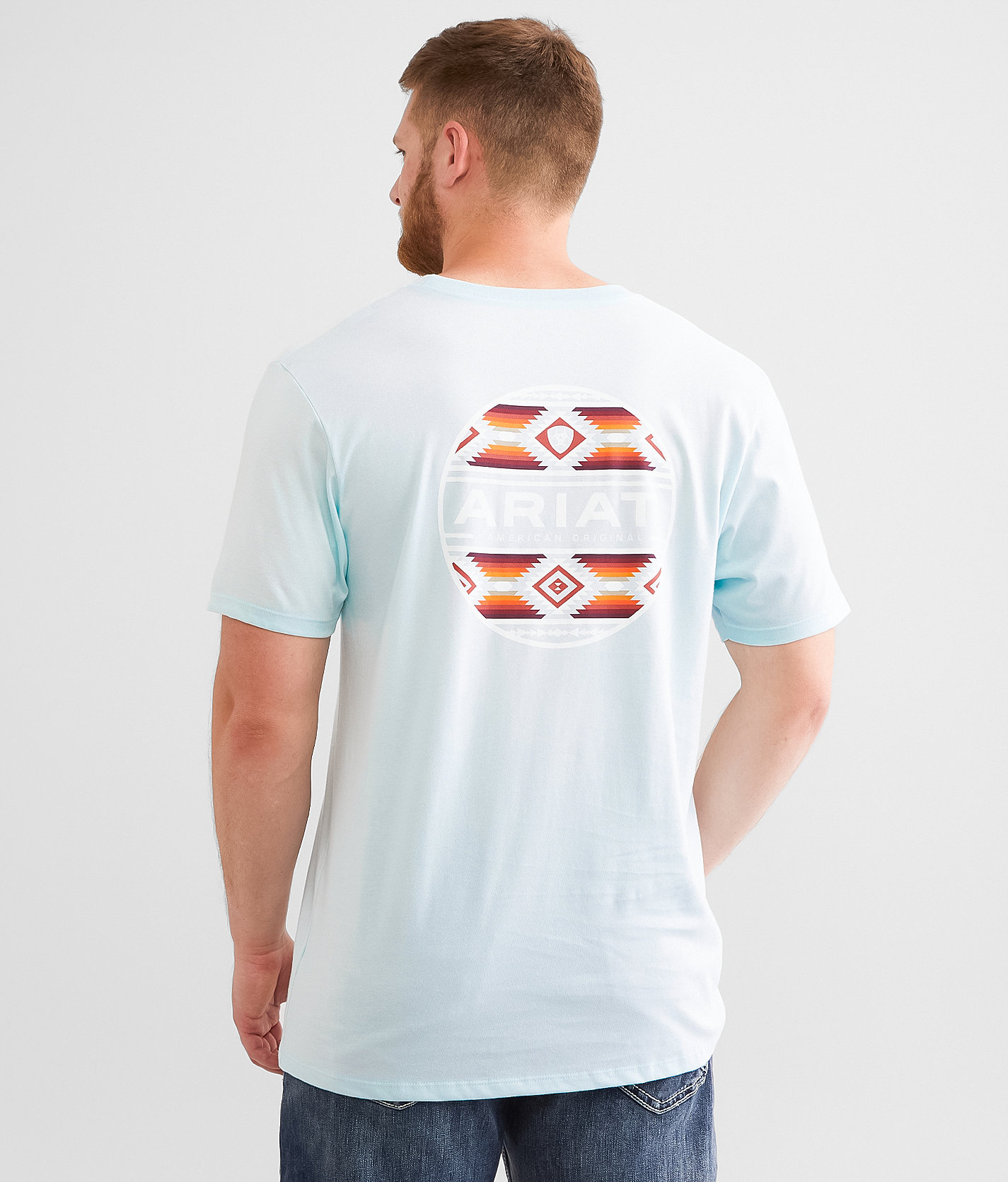 Ariat Canyon Aztec Circle T-Shirt - Men's T-Shirts in Quiet Tide