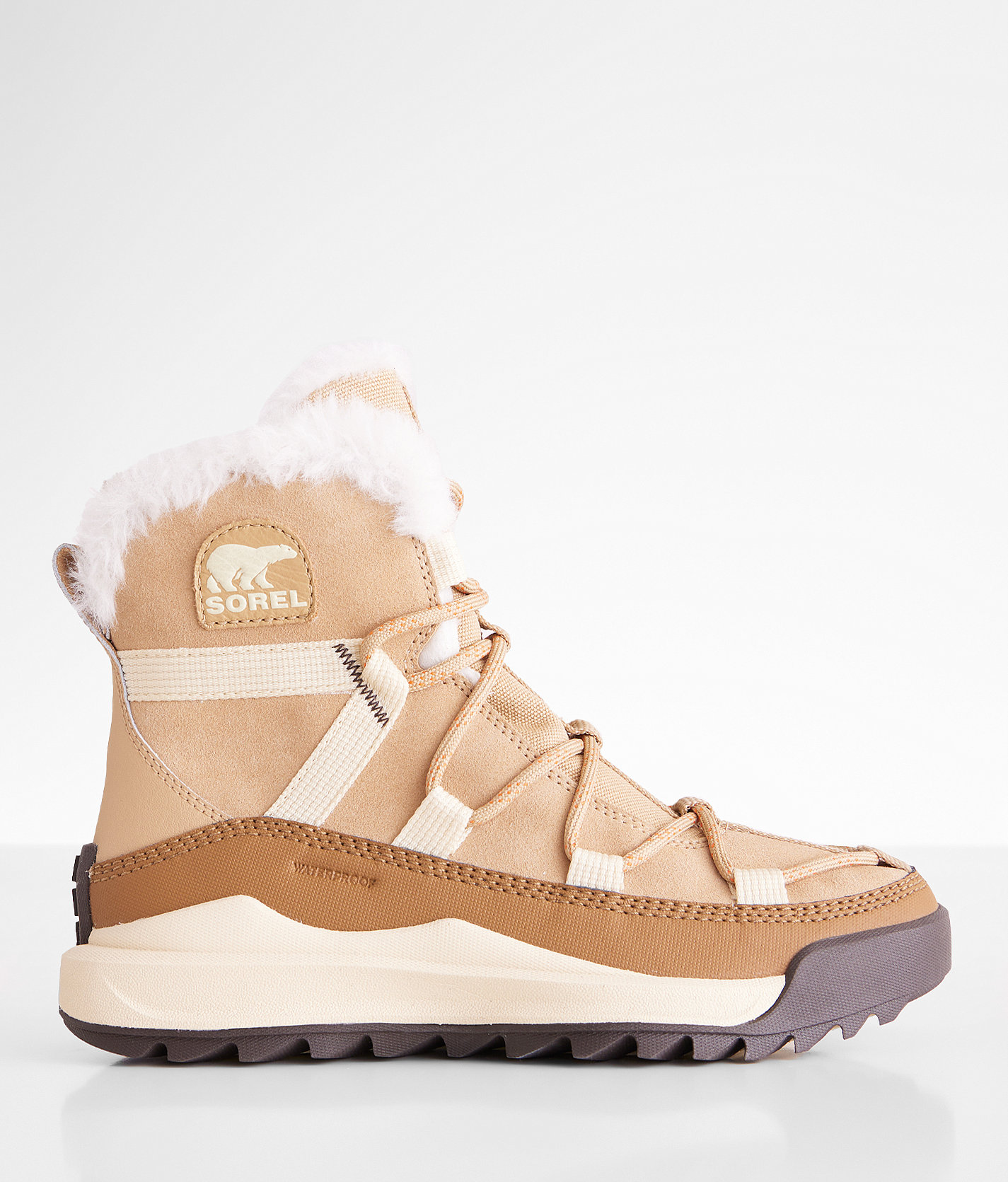 Sorel Glacy™ Leather Boot - Women's Shoes in Canoe Sea Salt