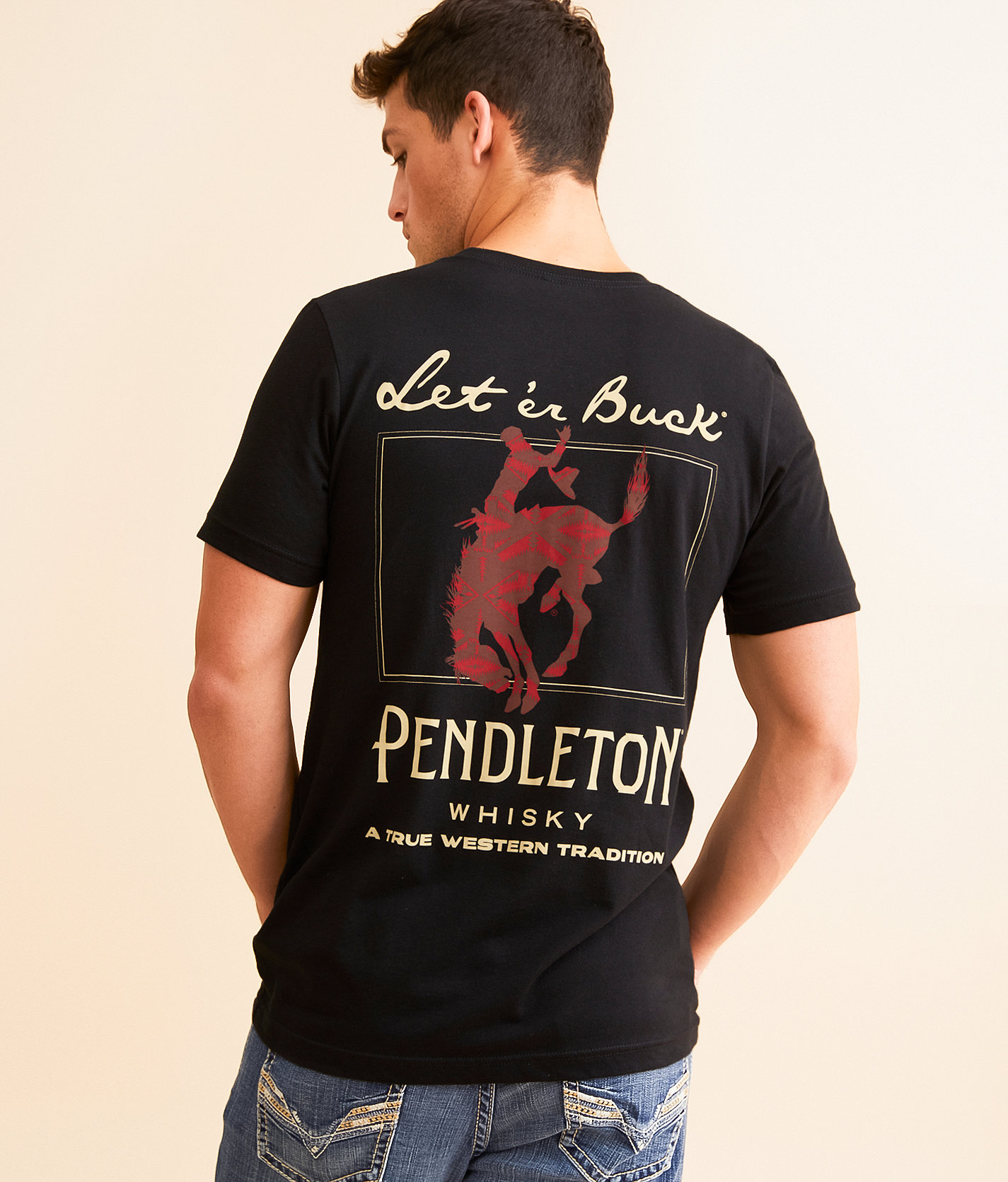 Pendleton Let 'Er Buck® Whisky T-Shirt - Men's T-Shirts in Black