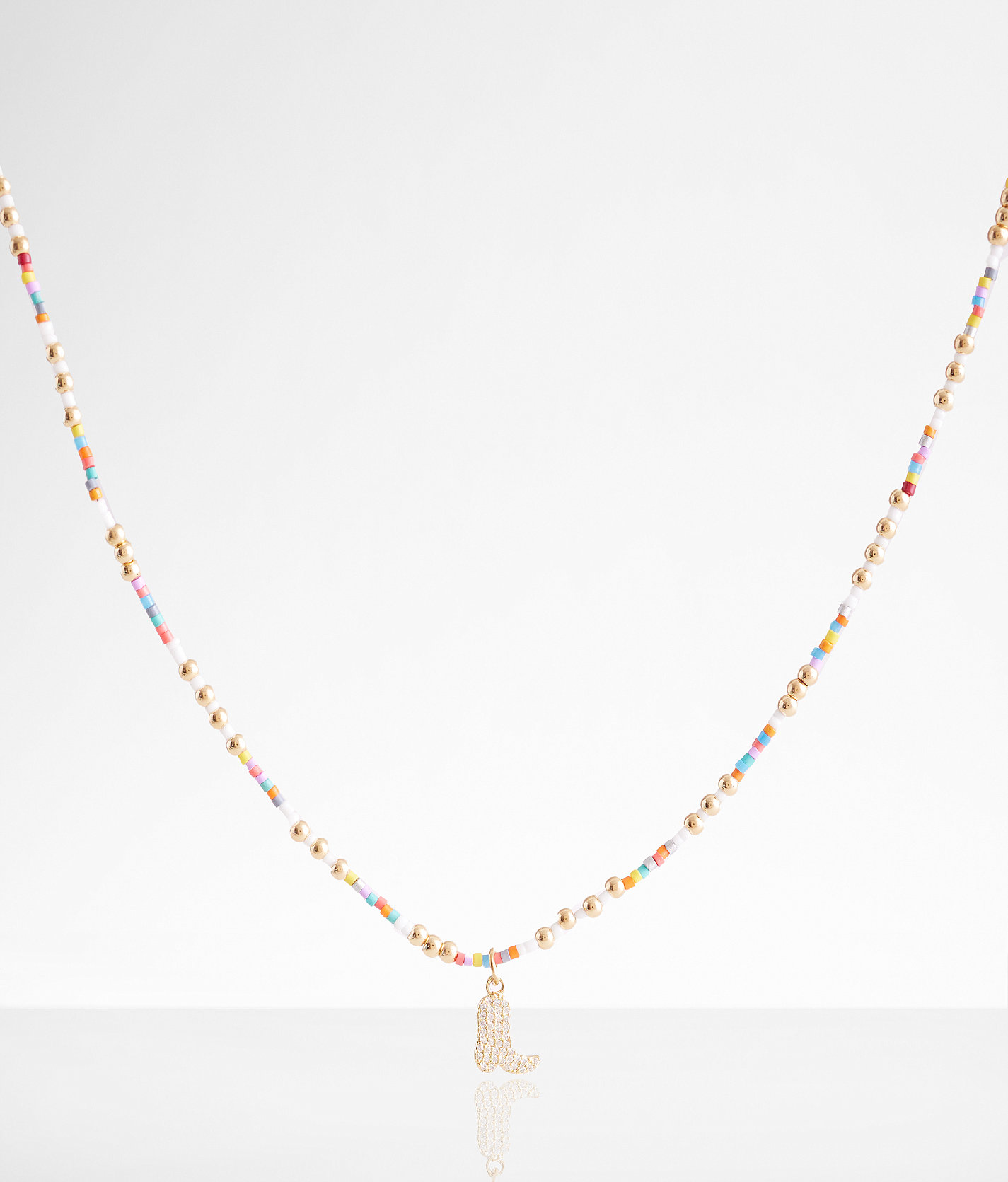 boutique by BKE Glitz Boot Necklace - Women's Jewelry in Pink Blue Multi