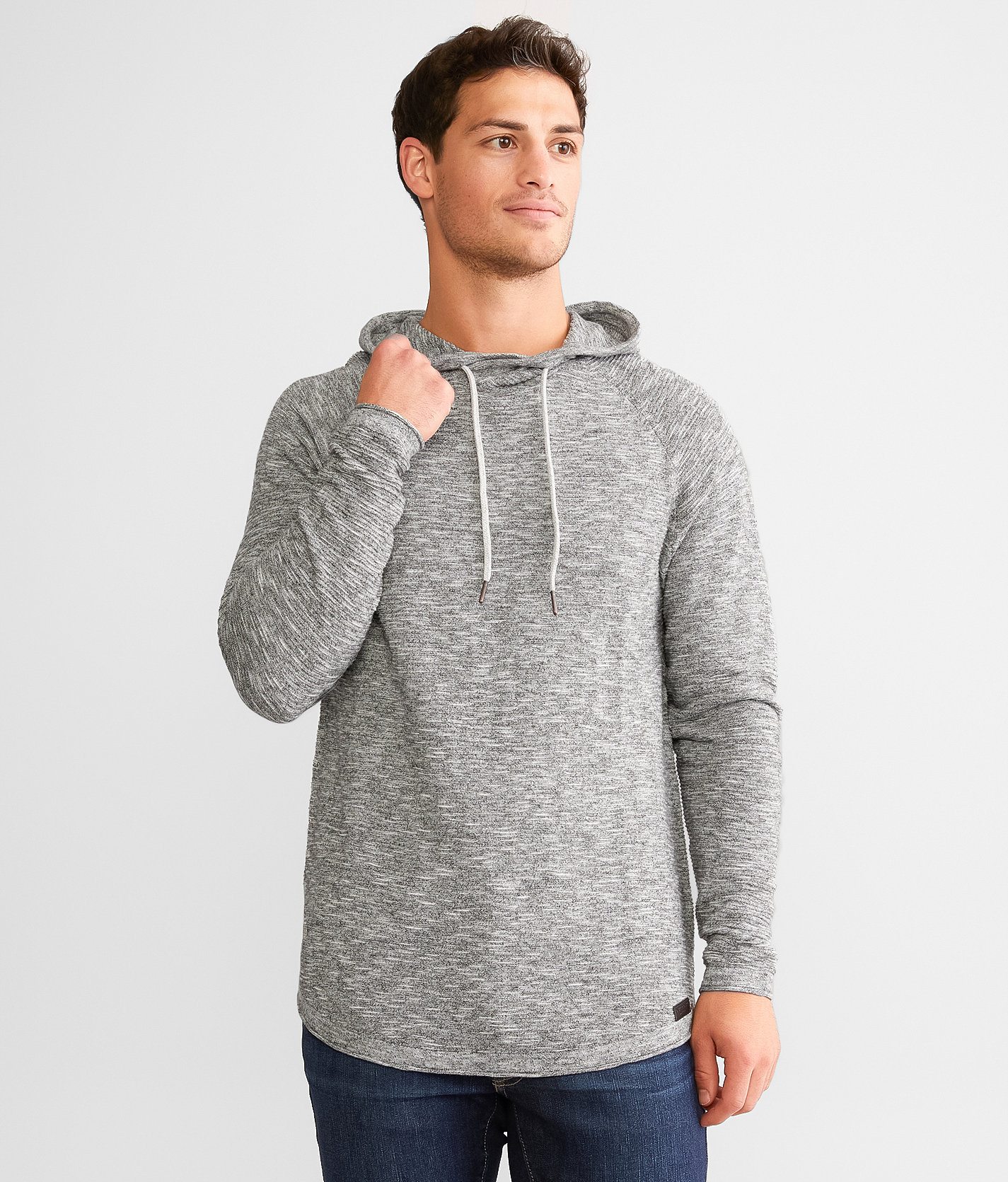 Outpost Makers Crossover Hooded Sweater - Men's Sweaters in Black White