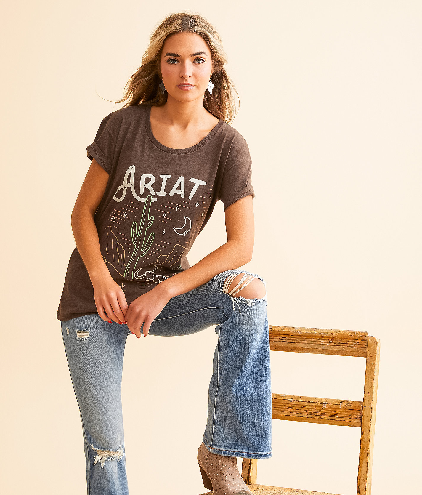 Ariat Desert Night T-Shirt - Women's T-Shirts in Brown Heather