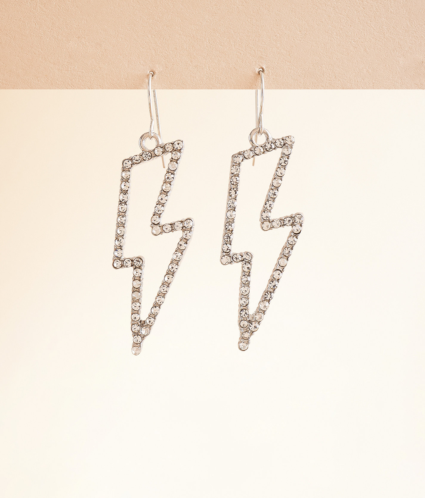 boutique by BKE Glitz Lightning Bolt Earring - Women's Jewelry in Silver