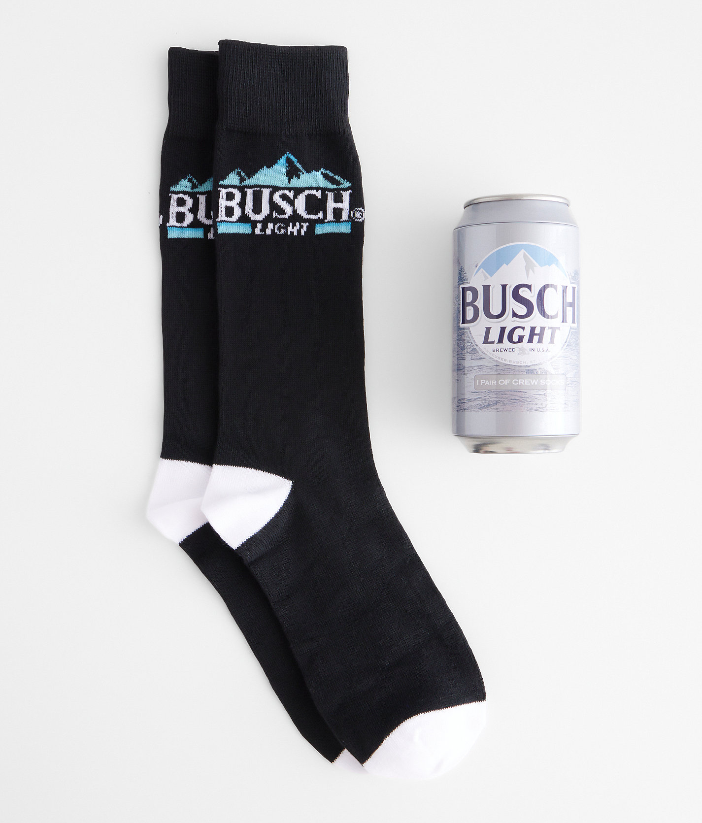 H3 Sportgear Busch Light® Beer Can Socks - Men's Socks in Black