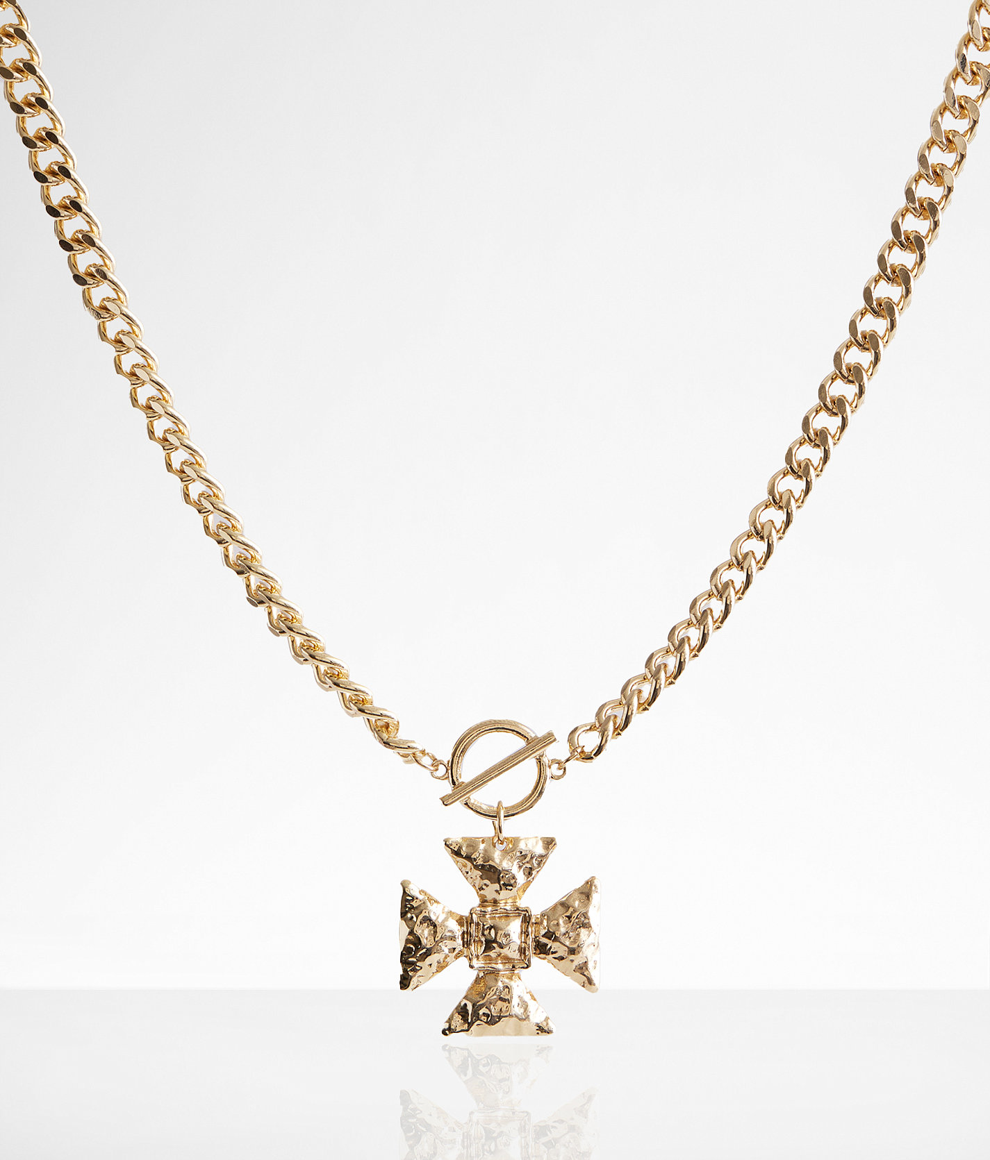 boutique by BKE Chunky Cross Necklace - Women's Jewelry in Gold