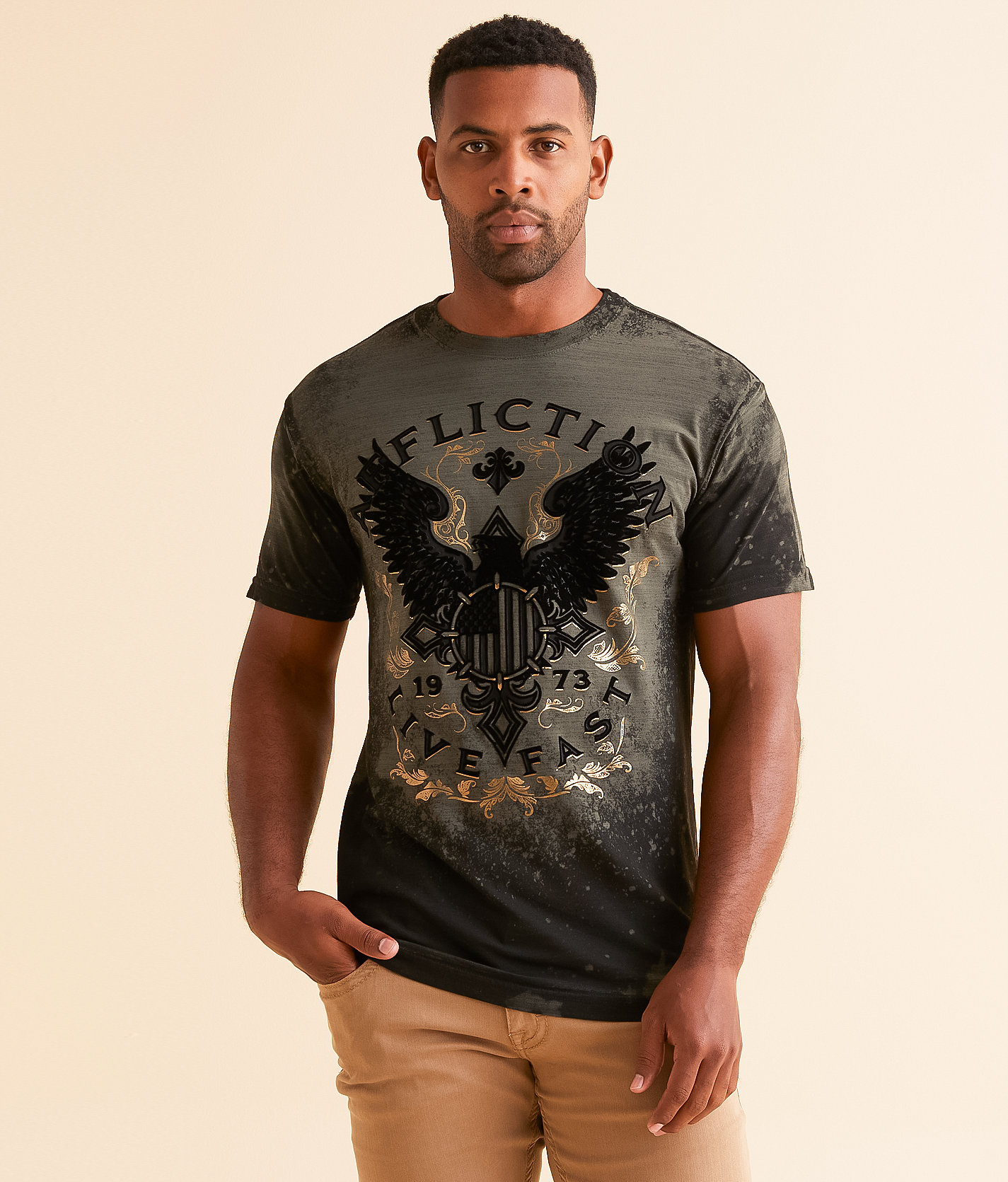Affliction Discovery T-Shirt - Men's T-Shirts in Deep Depths Reactive