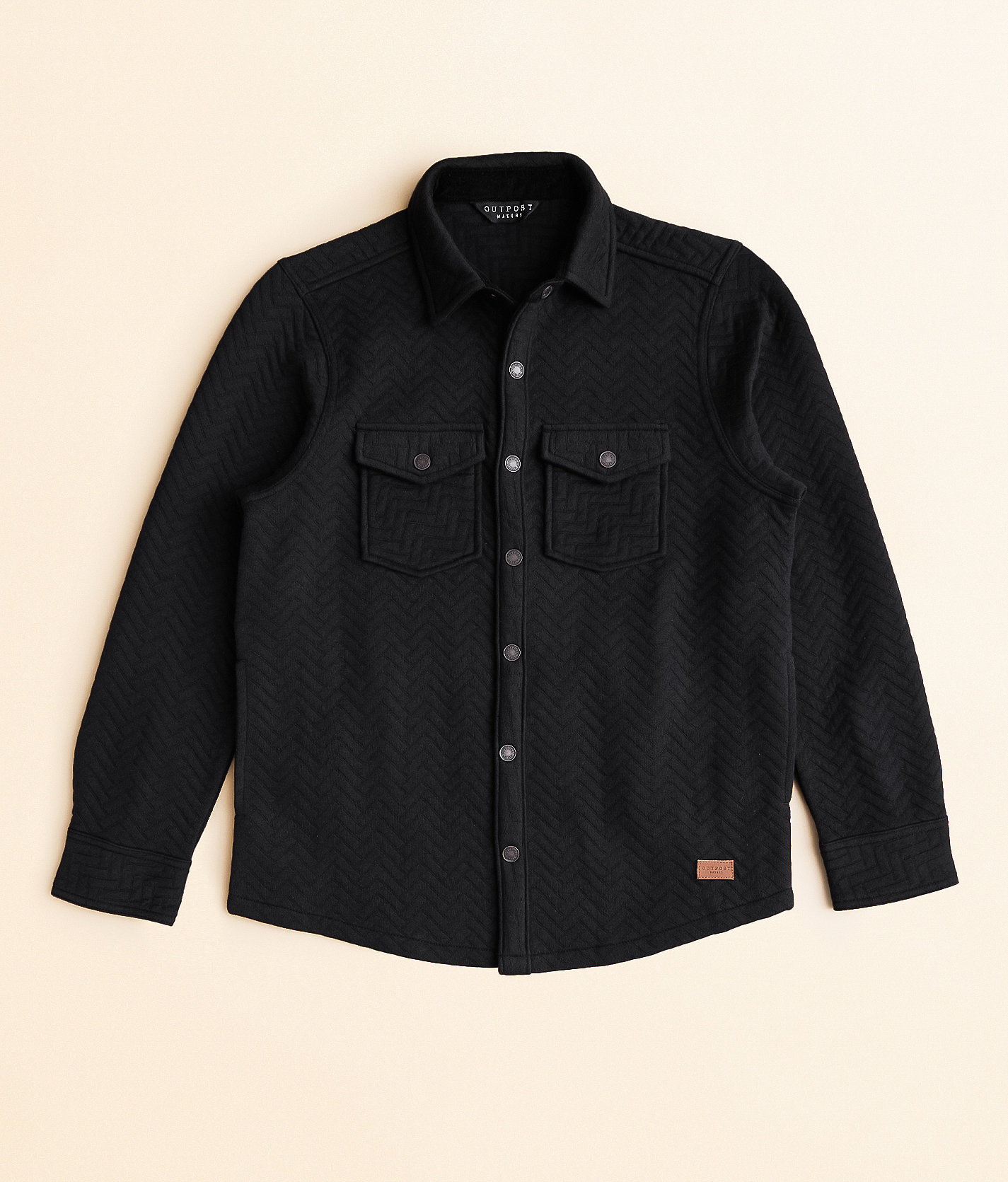 Boys - Outpost Makers Herringbone Shirt - Boy's Shirts in Black