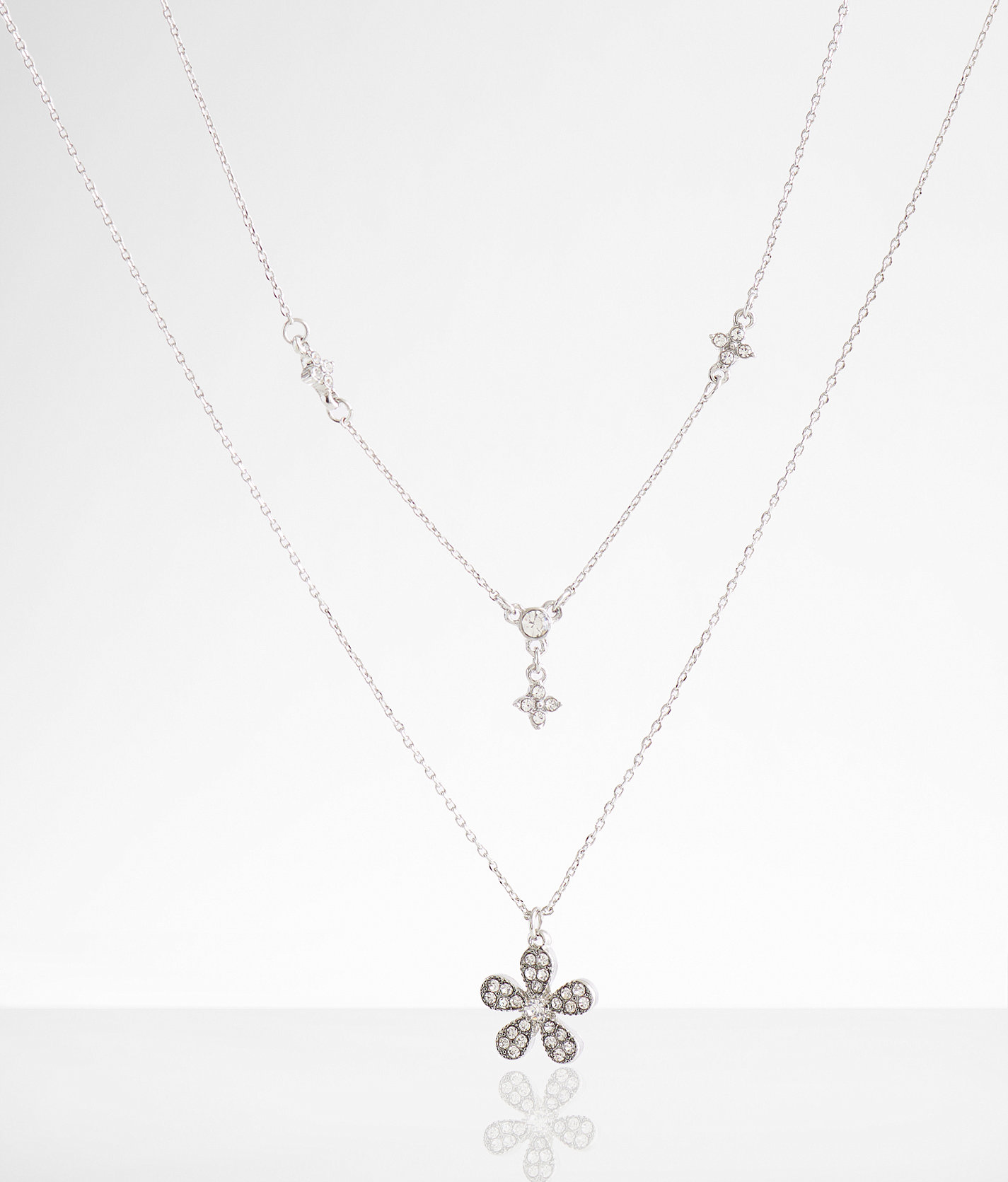 boutique by BKE 2 Pack Glitz Necklace Set - Women's Jewelry in Silver