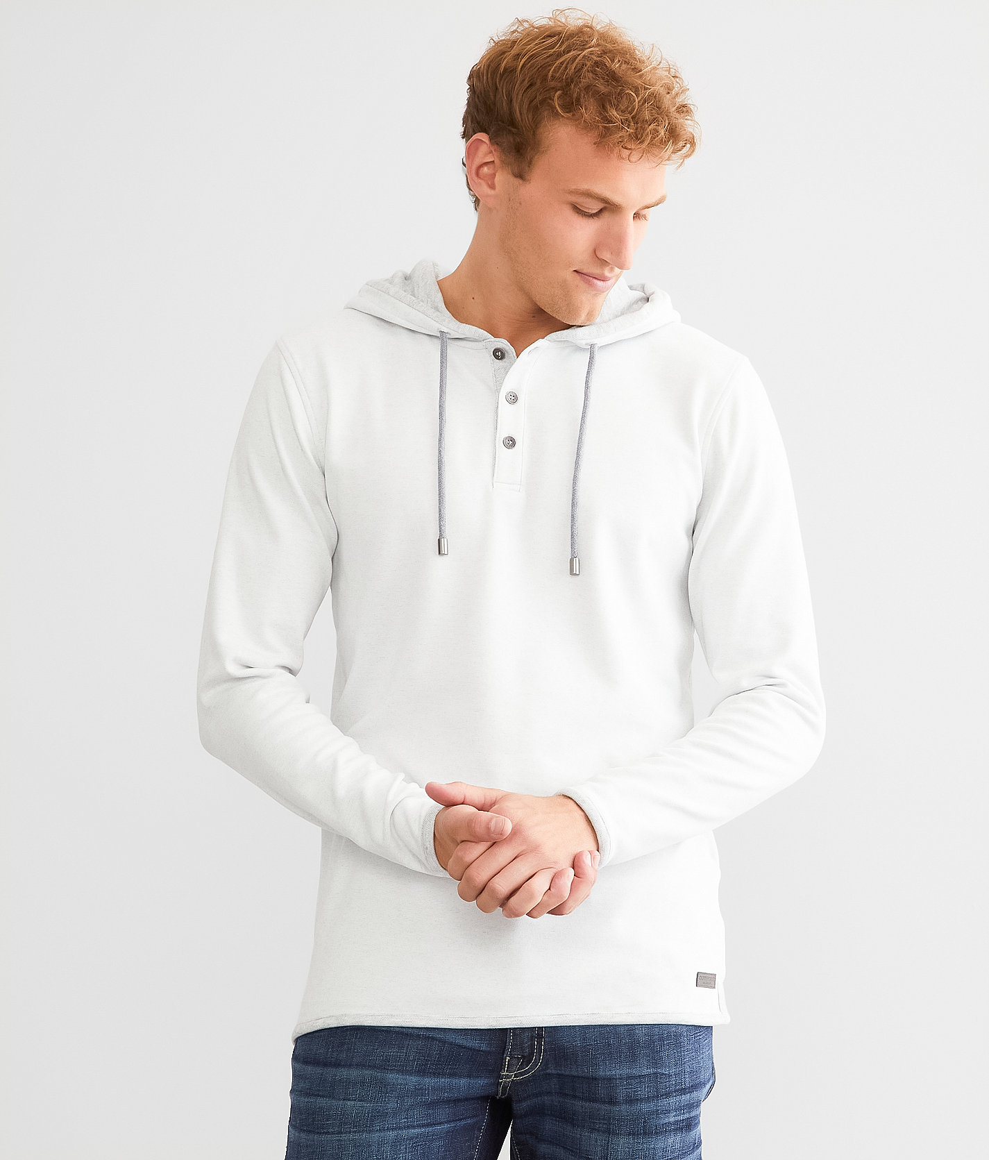Outpost Makers Claymore Henley Hoodie - Men's Sweatshirts in Grey