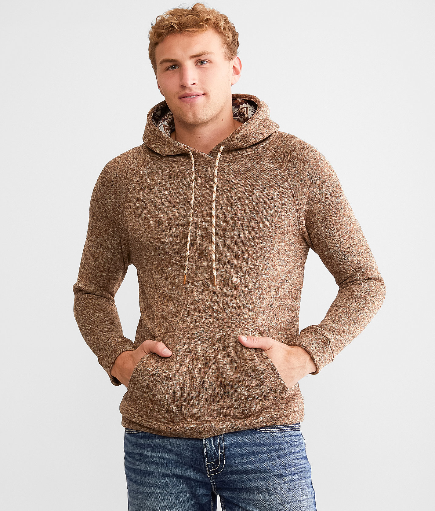 Departwest Cozy Hooded Sweatshirt - Men's Sweatshirts in Brown