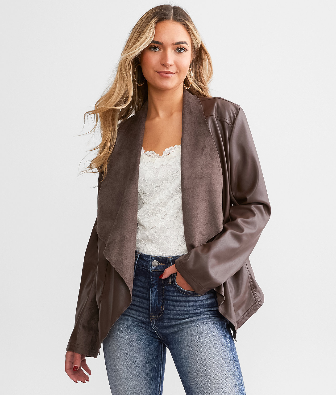Daytrip Faux Leather Jacket - Women's Coats & Jackets in Brown