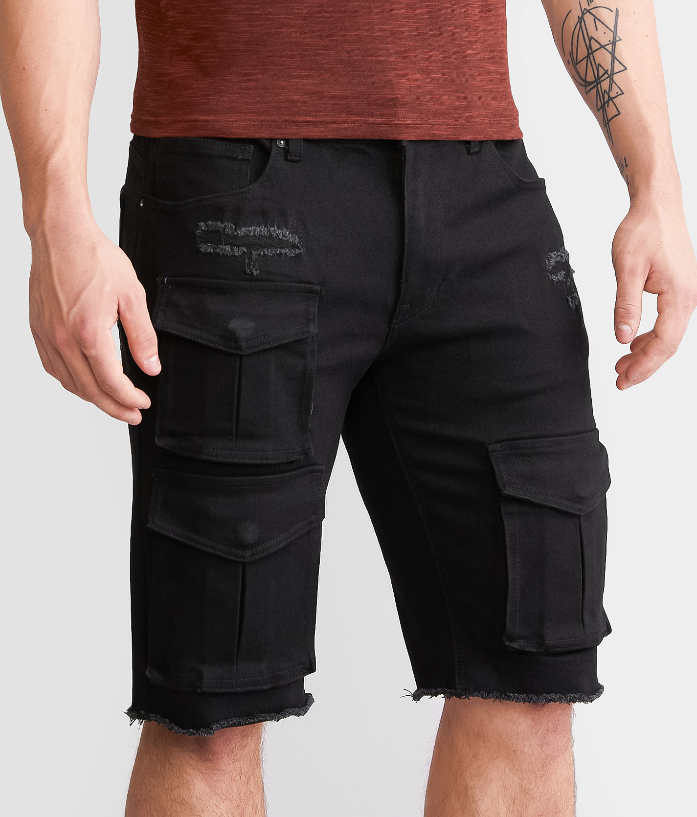 Smoke Rise® Cargo Stretch Short - Men's Shorts in Jet Black