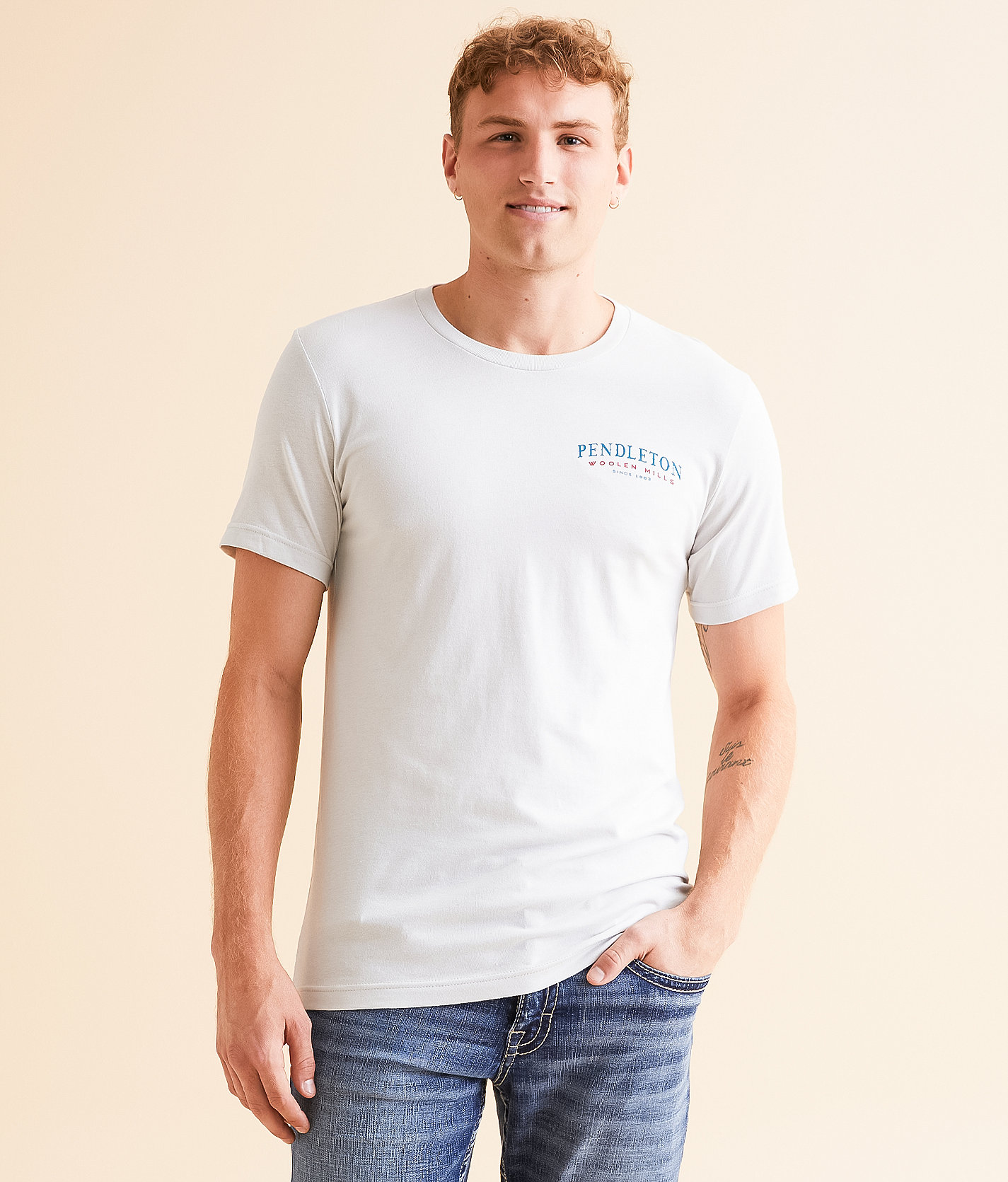 Pendleton Tucson Steer Skull T-Shirt - Men's T-Shirts in Silver