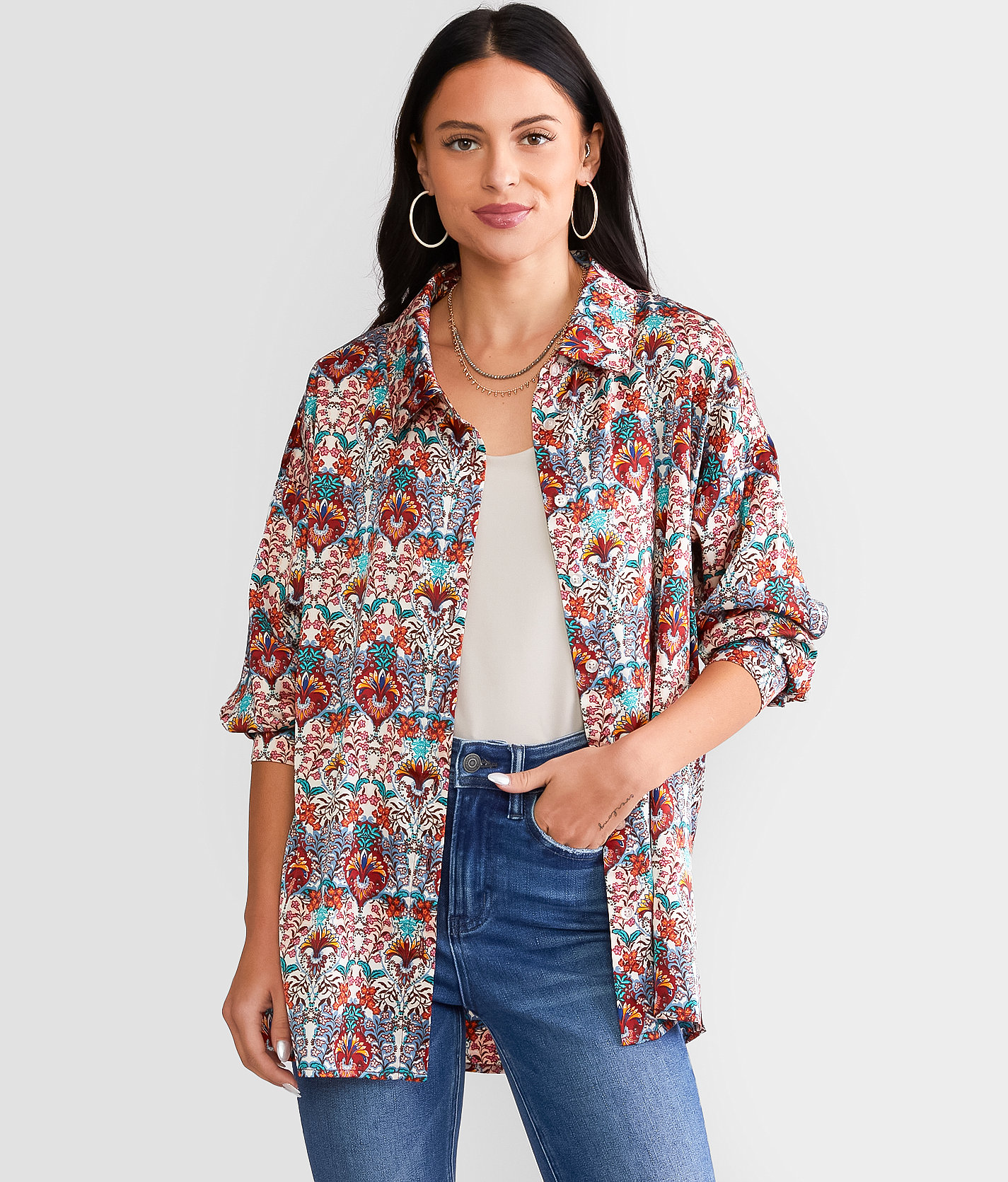 Daytrip Satin Shirt - Women's Shirts & Blouses in Assorted