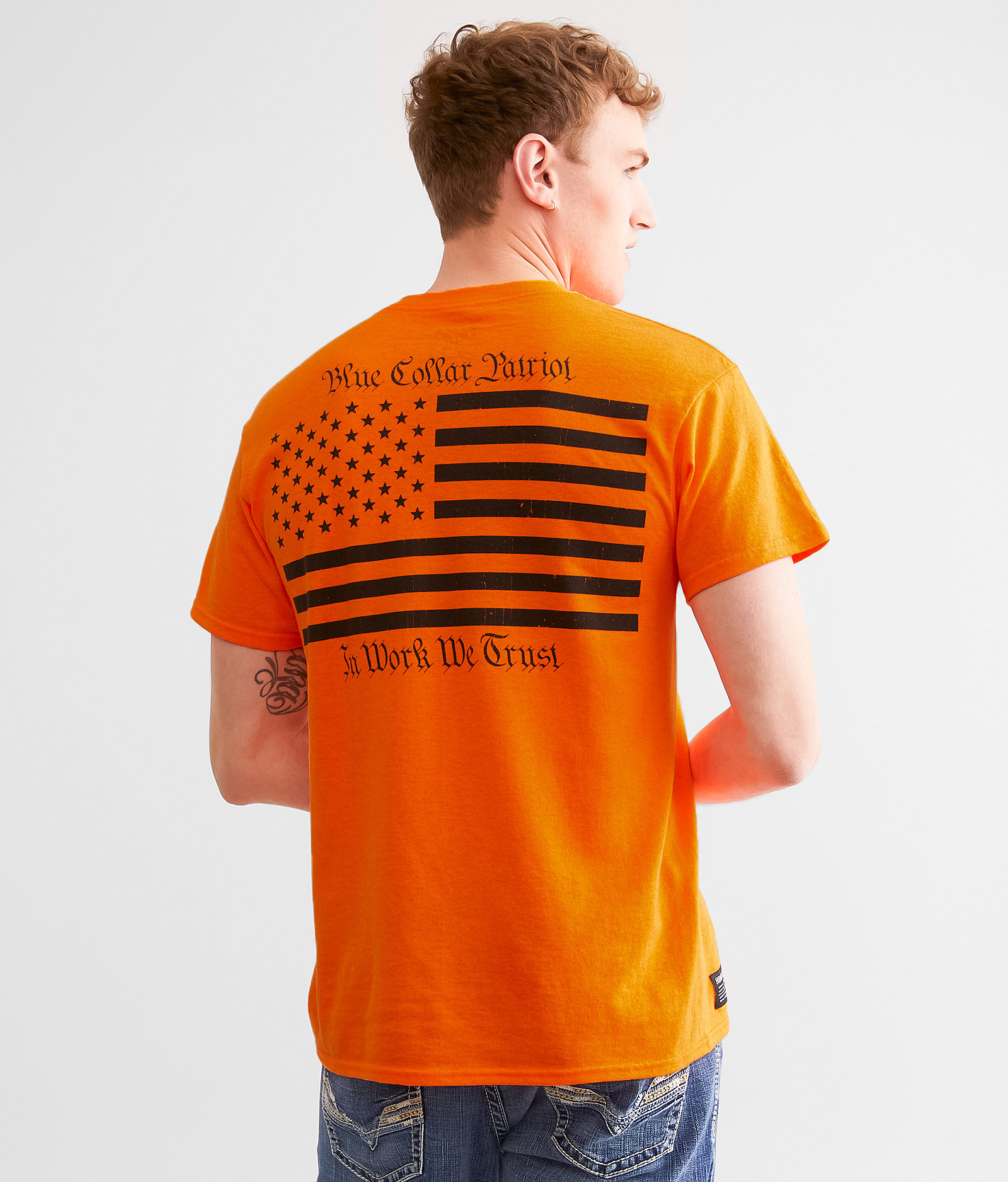 Howitzer We The Blue Collar T-Shirt - Men's T-Shirts in Safety Orange