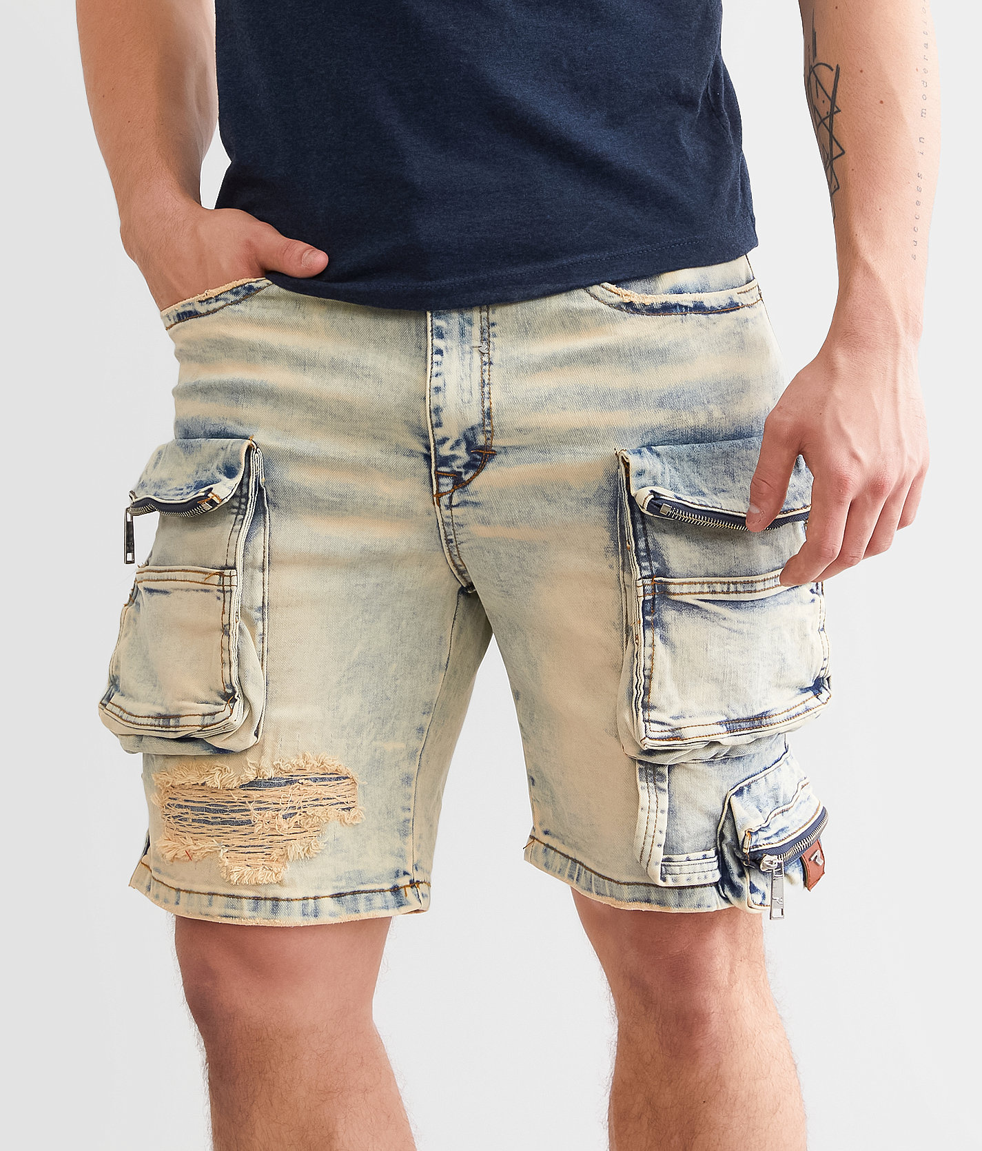 rare element© Slim 8" Cargo Stretch Short - Men's Shorts in Indigo