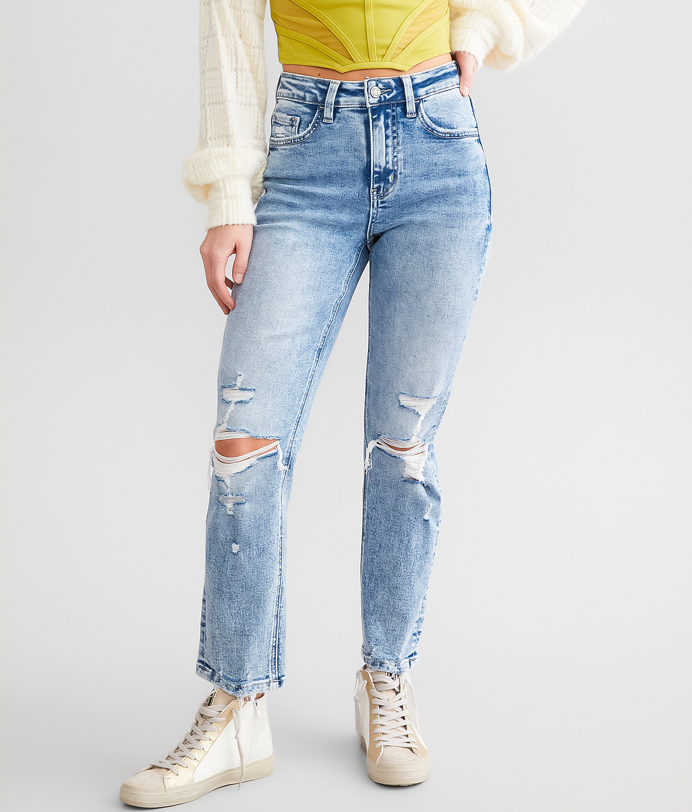 Willow & Root The Mom Jean - Women's Jeans in Buttercup