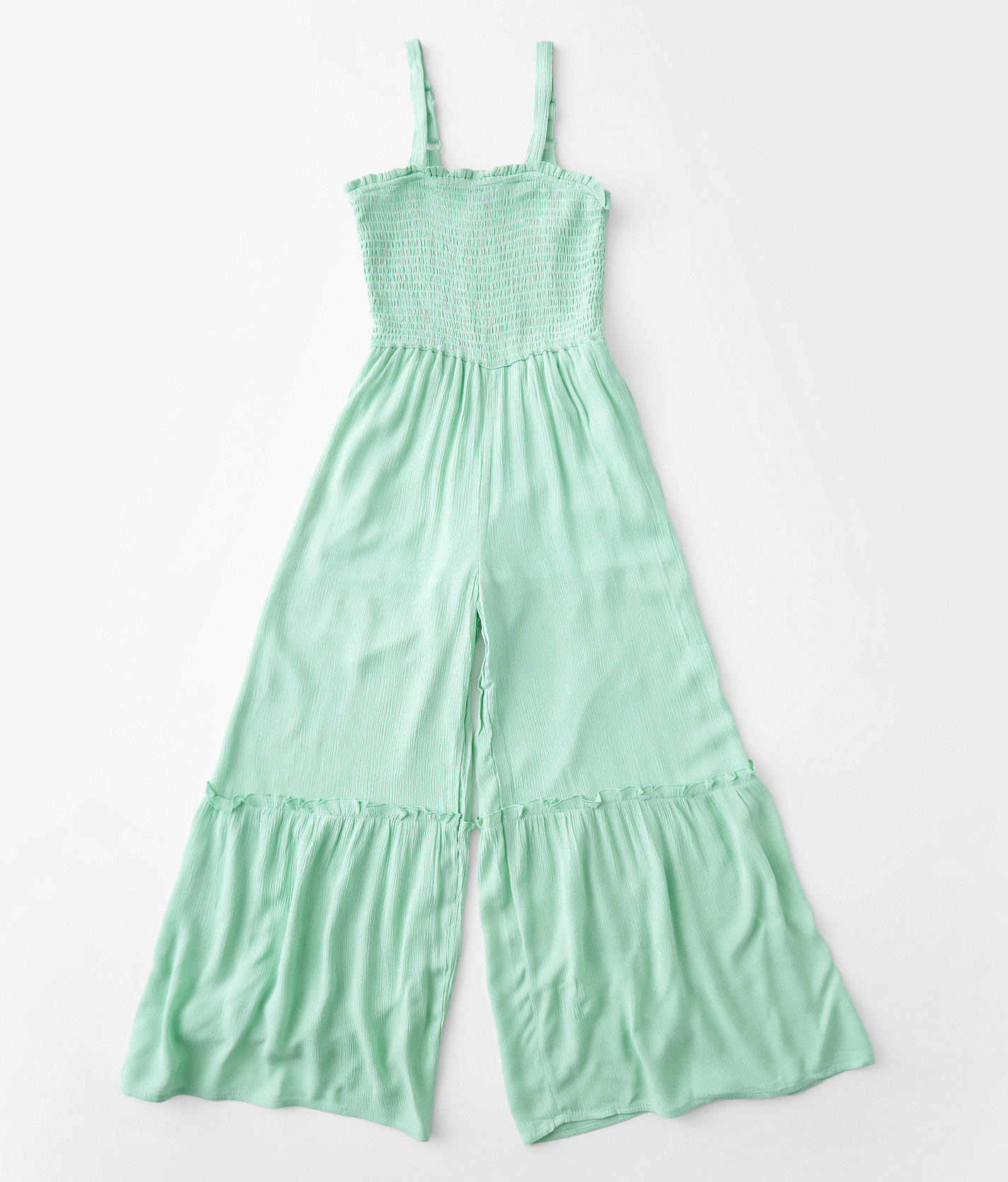 Girls - Daytrip Ruffle Jumpsuit - Girl's Rompers & Jumpsuits in Green Blue Slate