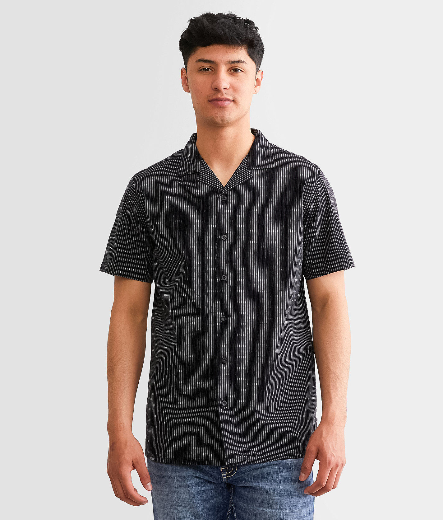 Nova Industries Striped Shirt - Men's Shirts in Black