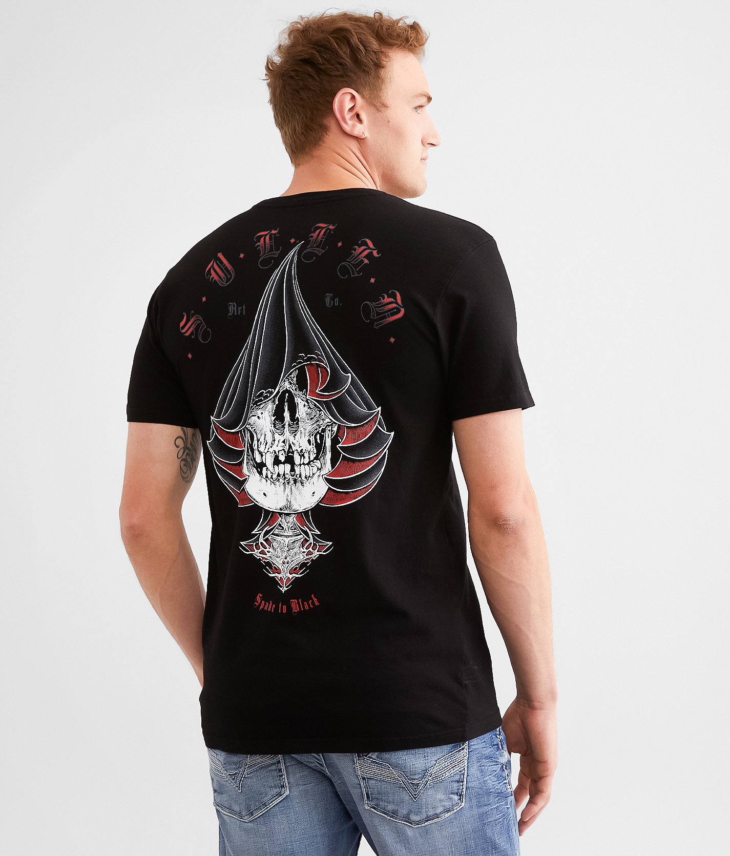 Sullen Spade To Black T-Shirt - Men's T-Shirts in Jet Black