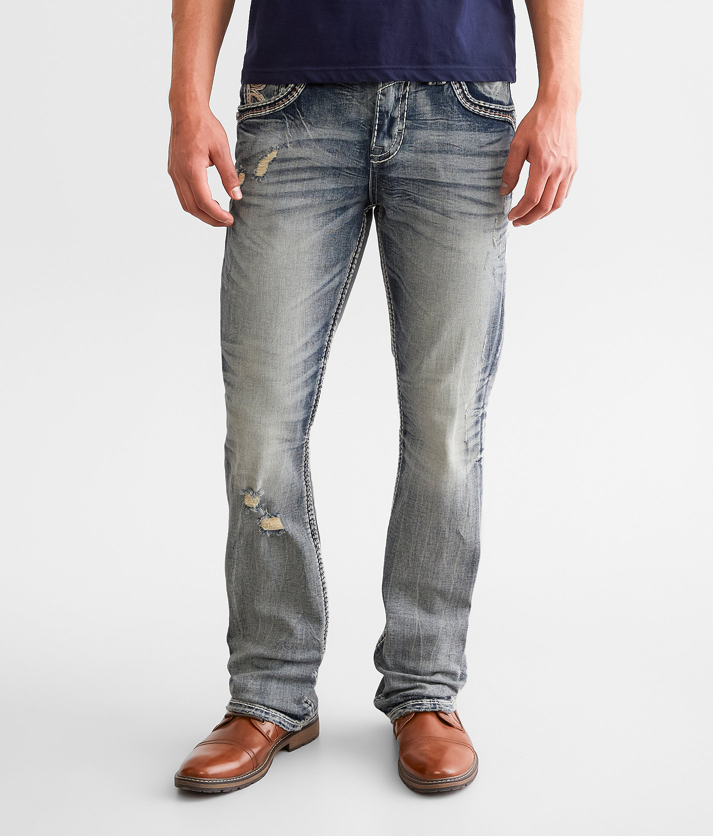 Rock Revival Mylo Stacked Slim Boot Stretch Jean - Men's Jeans in Mylo TS202