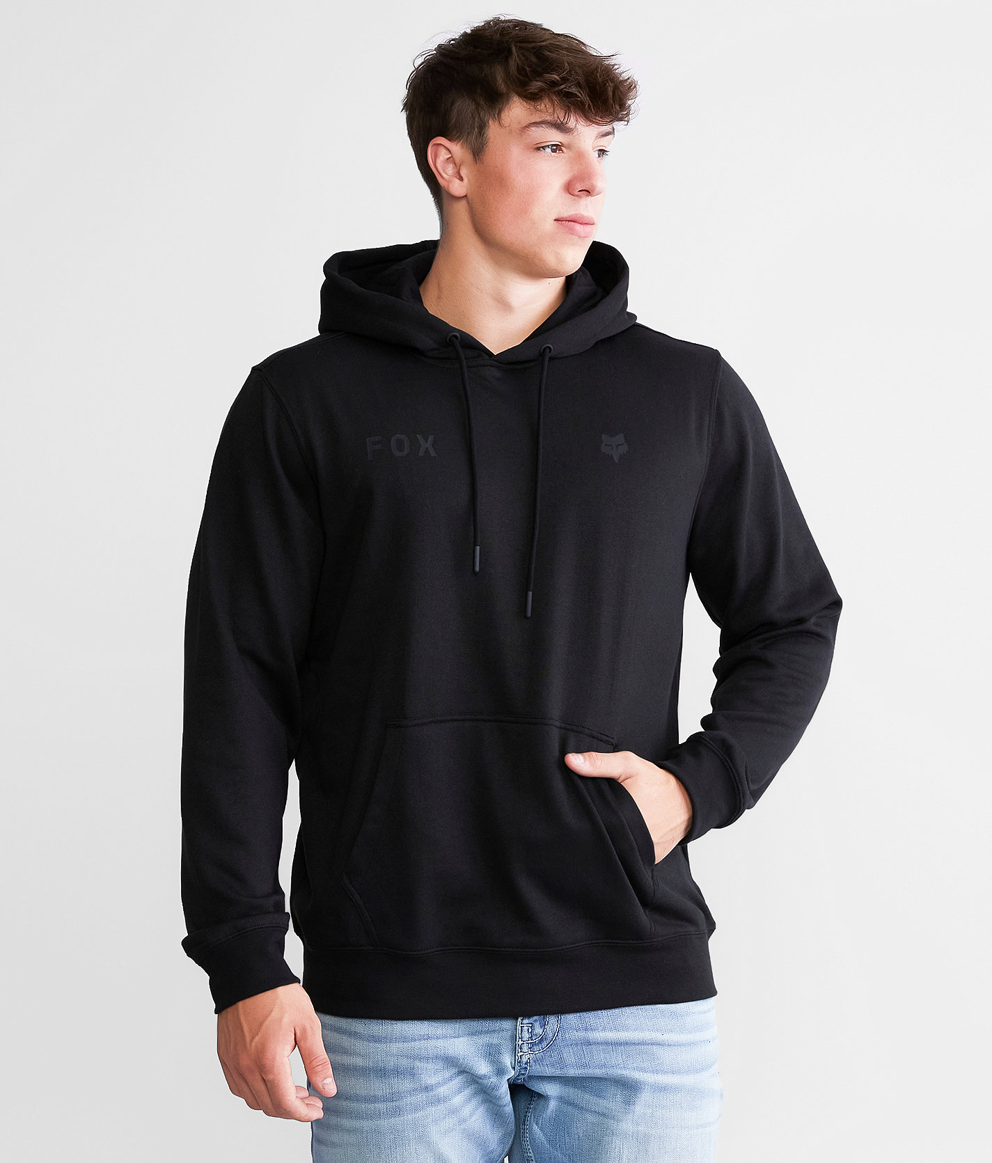 Fox Wordmark Hooded Sweatshirt - Men's Sweatshirts in Black