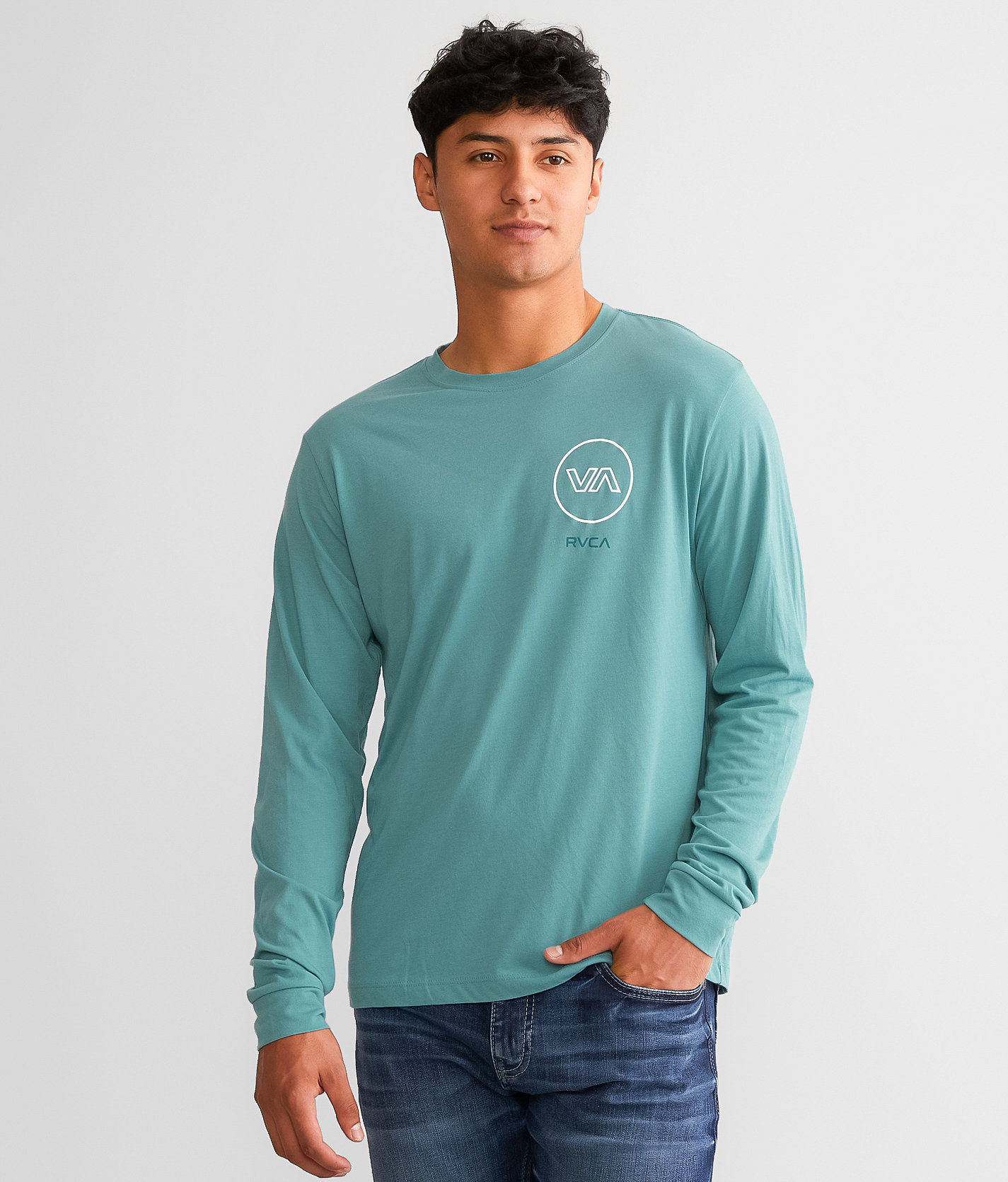 RVCA Duals Sport T-Shirt - Men's T-Shirts in Hydro Sport