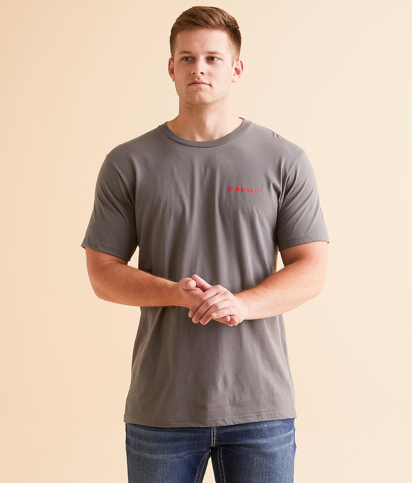 Ariat Official Quality T-Shirt - Men's T-Shirts in Smoked Pearl
