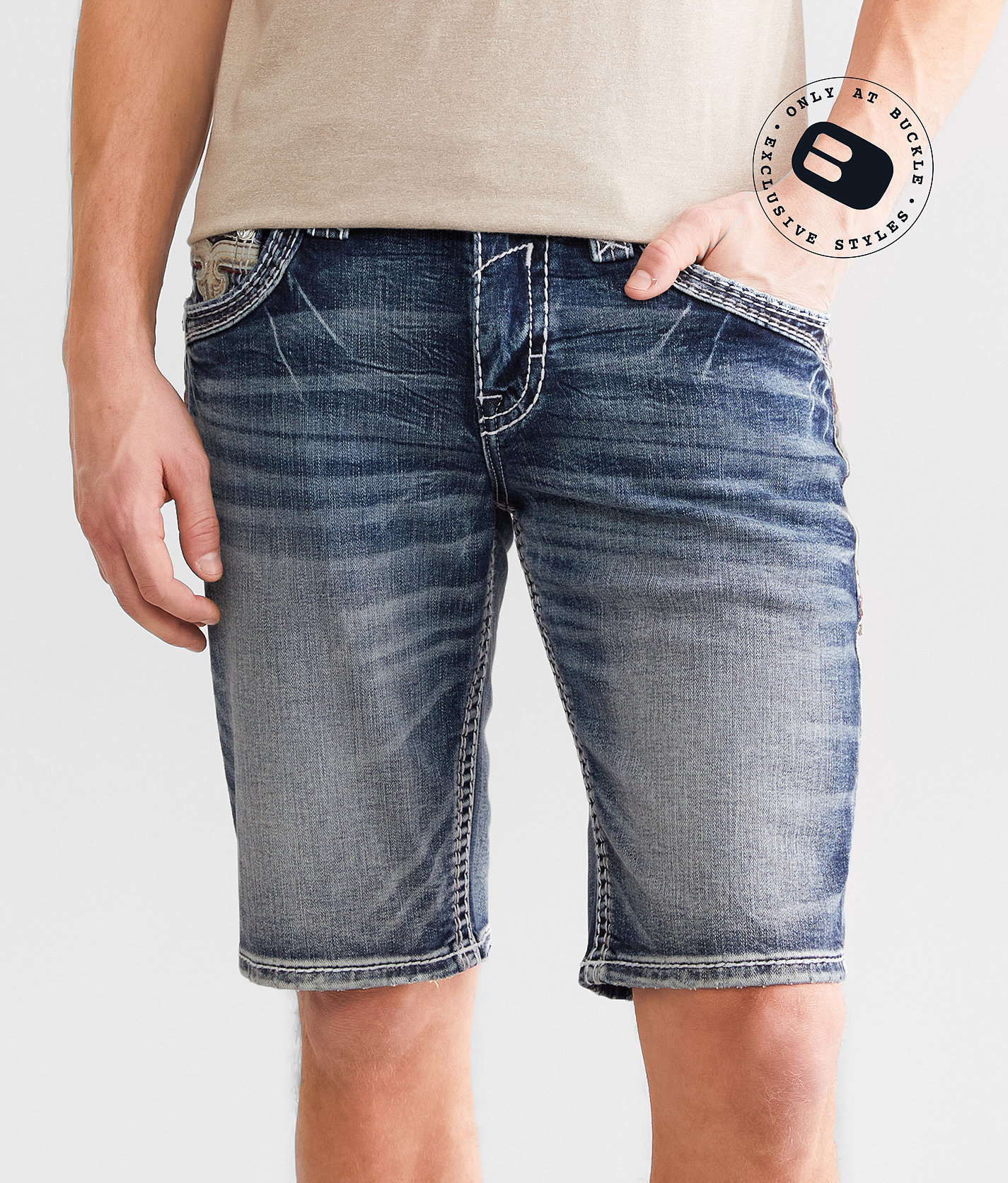 Rock Revival Jacinto 12" Stretch Short - Men's Shorts in Jacinto H200