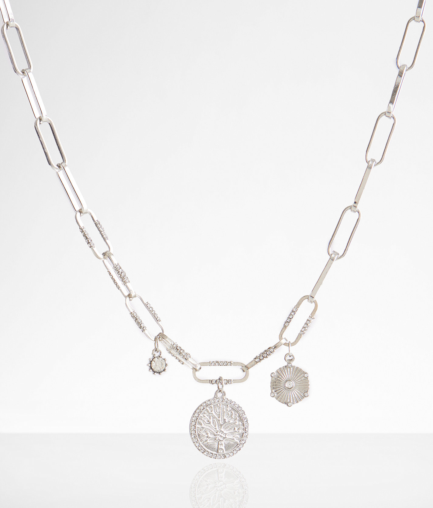 boutique by BKE Chunky Paperclip Necklace - Women's Jewelry in Silver