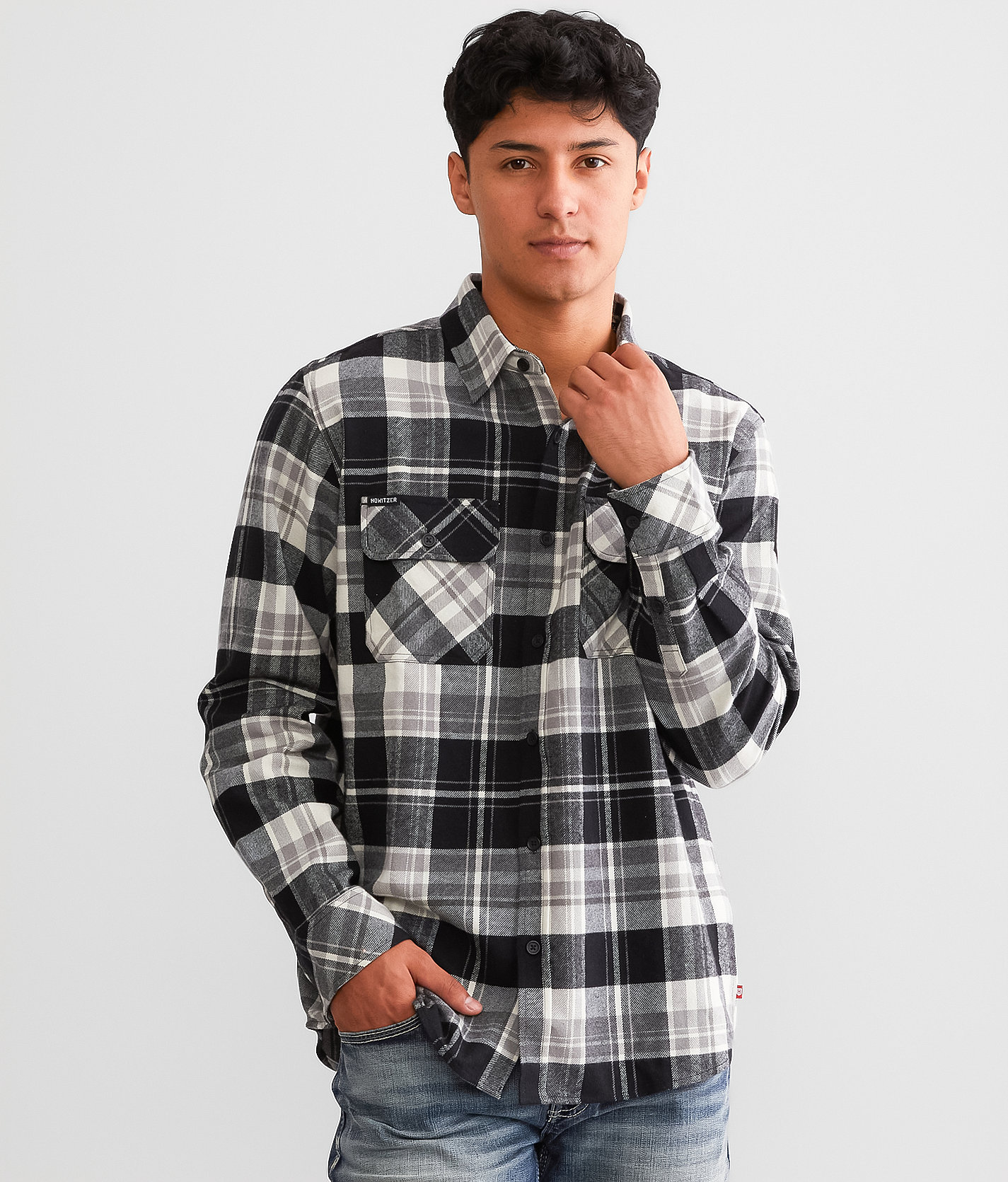 Howitzer Somme Flannel Shirt - Men's Shirts in Black