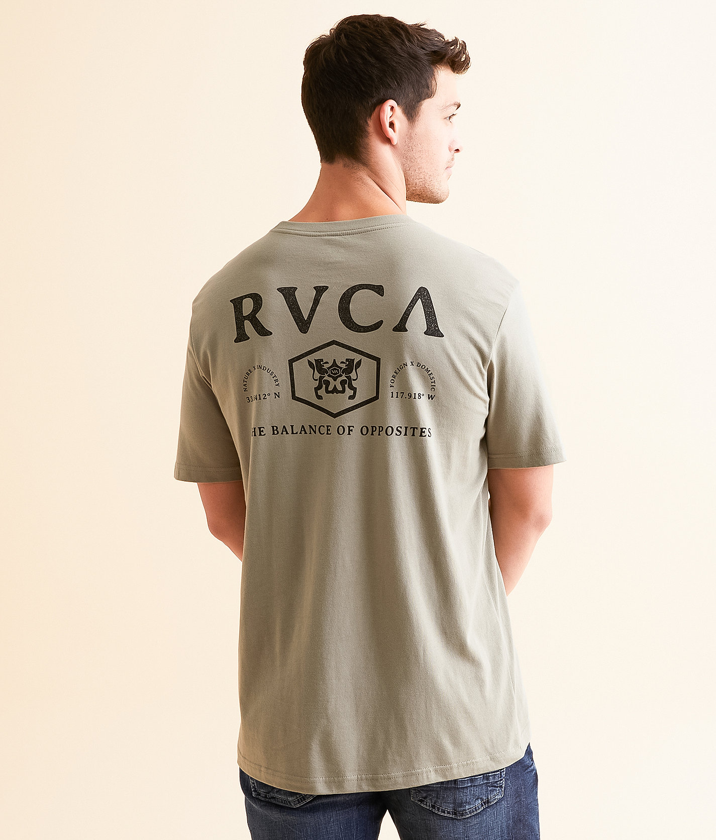 RVCA Brand Emblem T-Shirt - Men's T-Shirts in Aloe