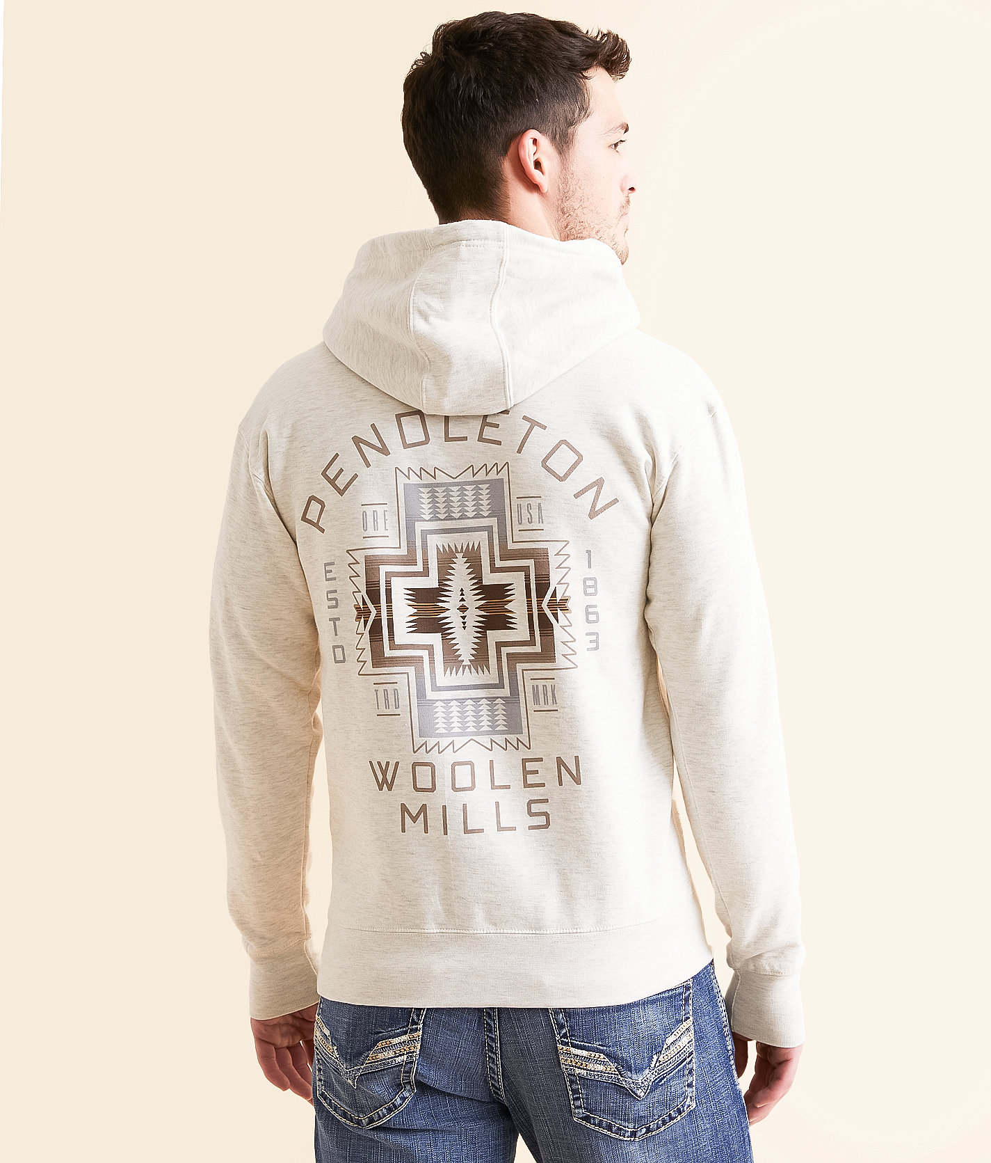 Pendleton Harding Star Hooded Sweatshirt - Men's Sweatshirts in Oatmeal