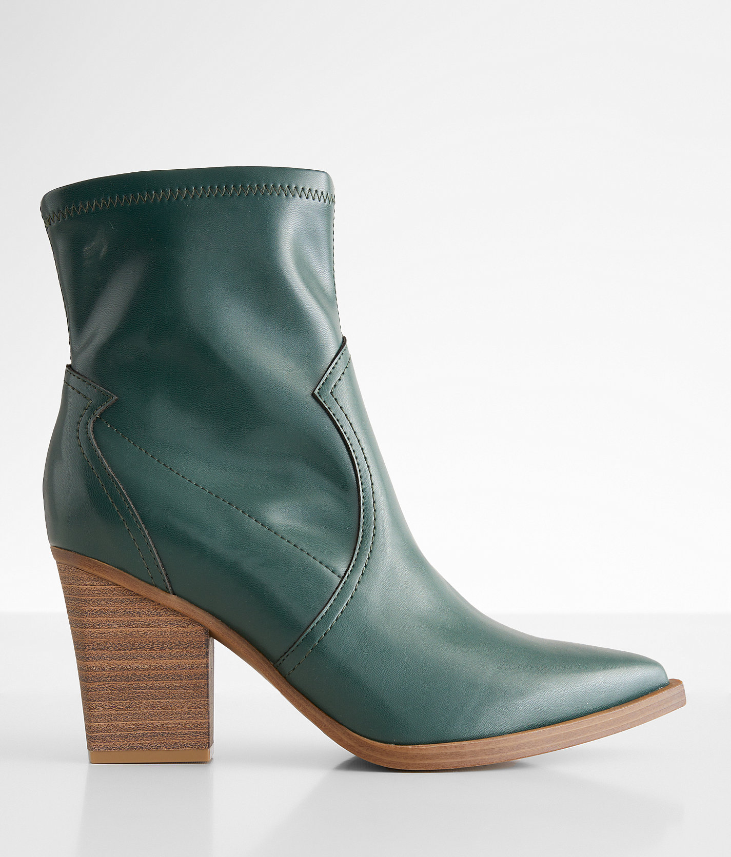 Mia Rachell Western Ankle Boot - Women's Shoes in Deep Hunter Green