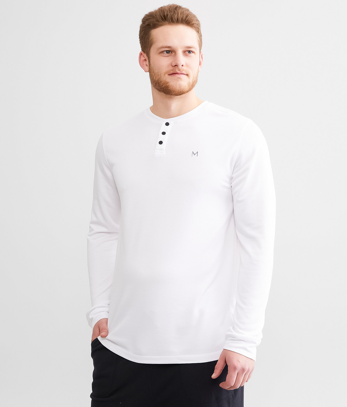 Maven Co-op Performance Henley - Men's T-Shirts in White