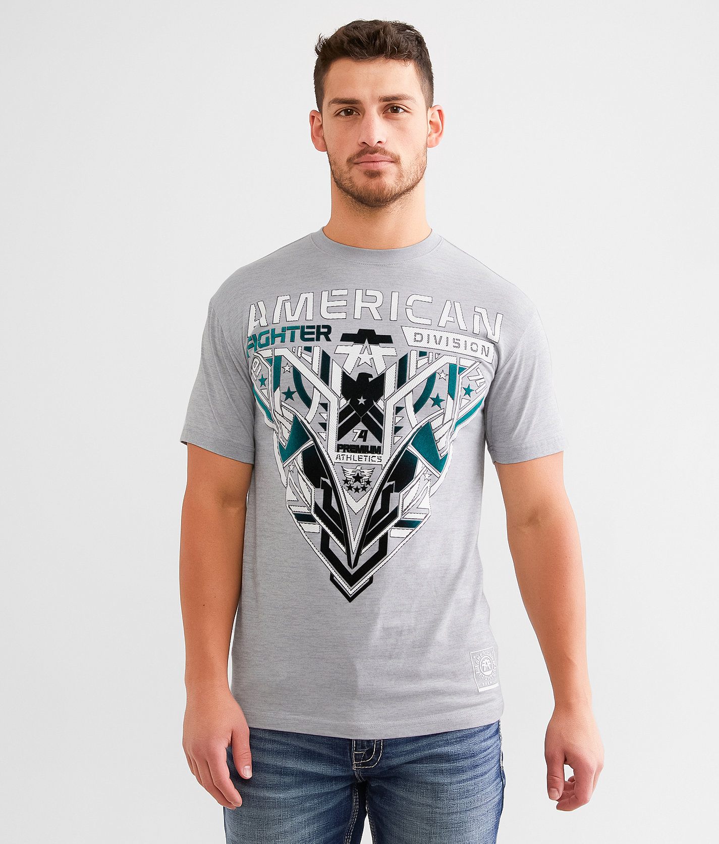 American Fighter Hollins T-Shirt - Men's T-Shirts in Mist Grey Mutli