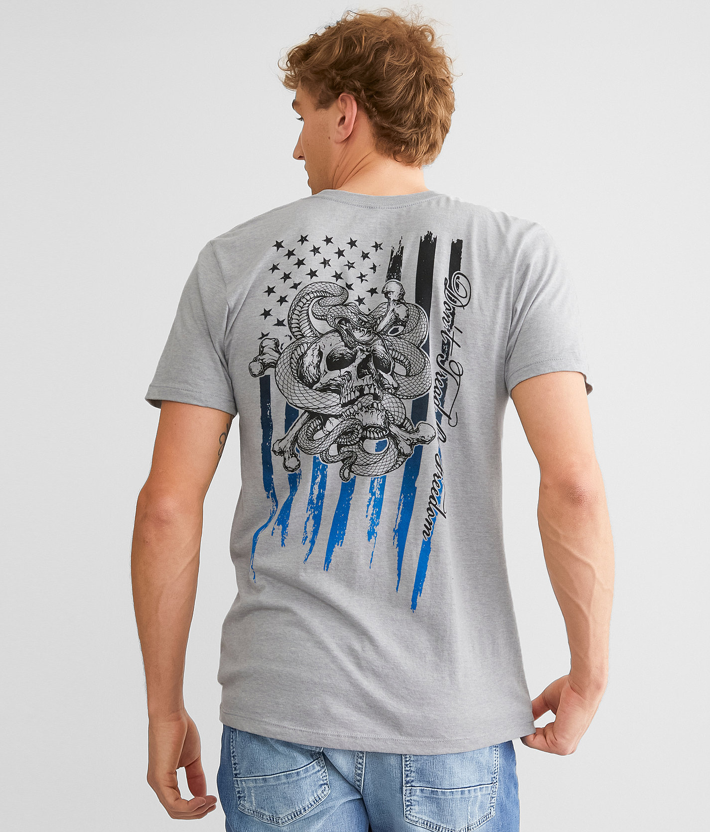 Howitzer Slither Tread T-Shirt - Men's T-Shirts in Pewter