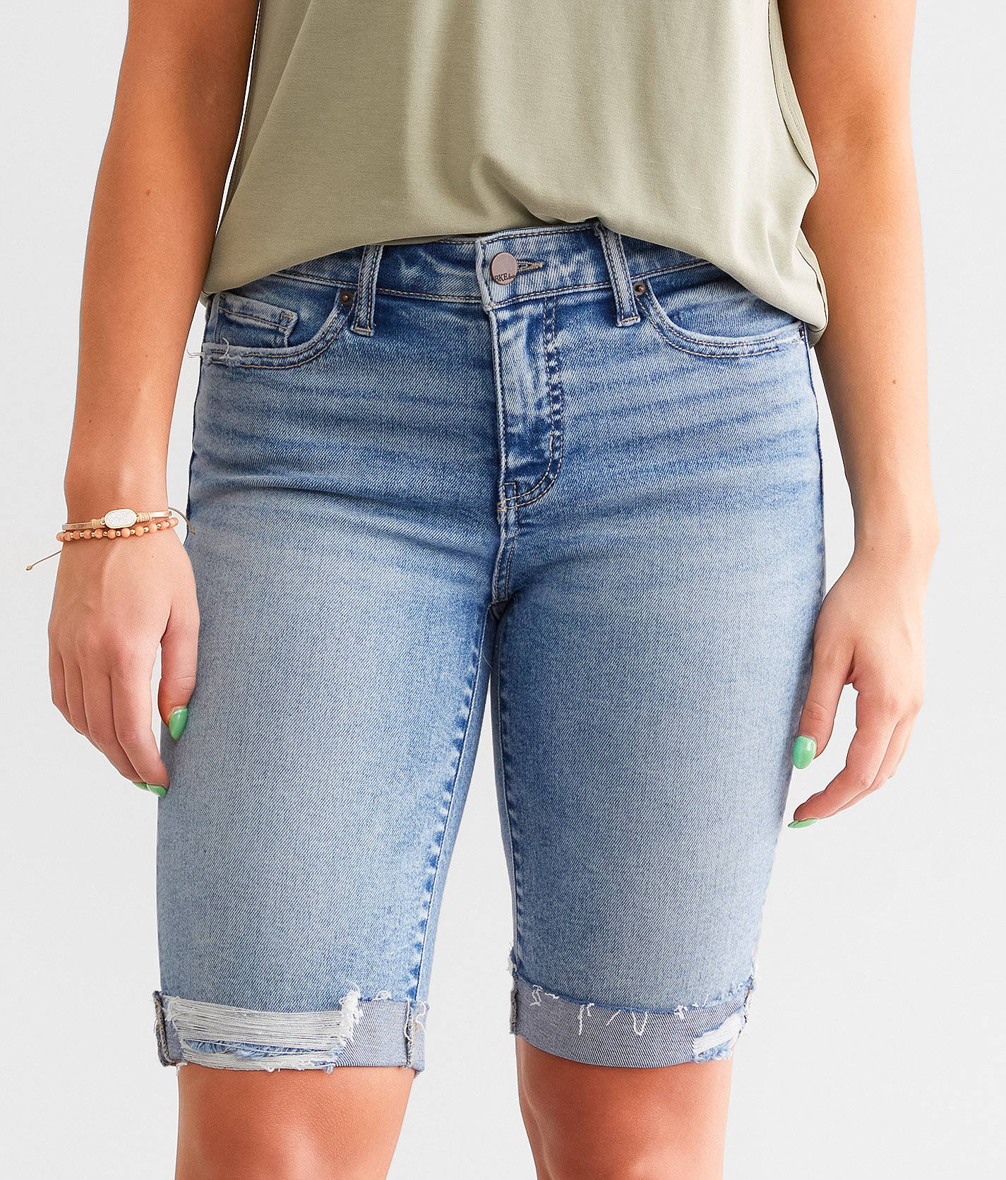 BKE Payton Bermuda Stretch Short - Women's Shorts in Cedillo