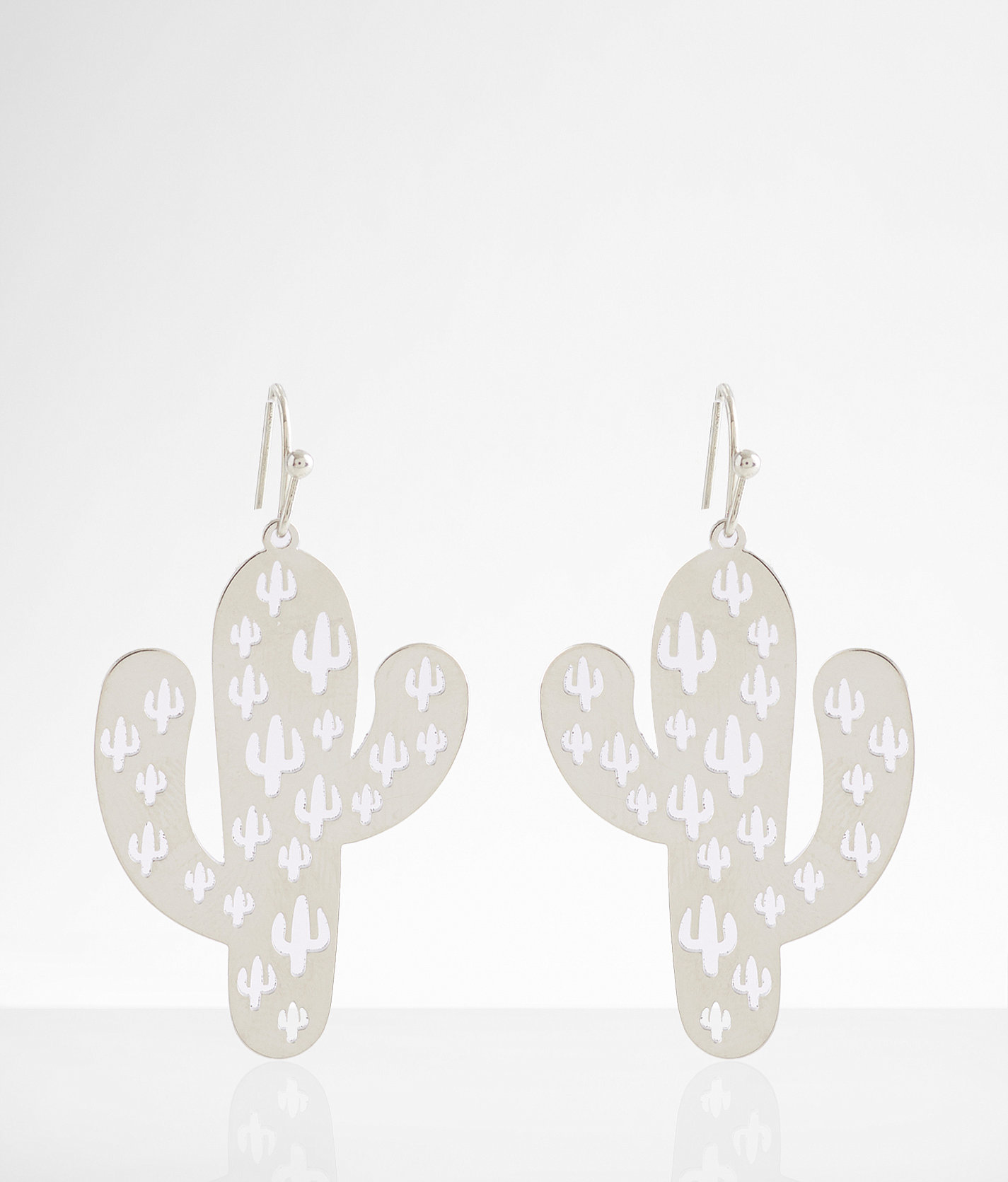 boutique by BKE Cactus Drop Earring - Women's Jewelry in Silver