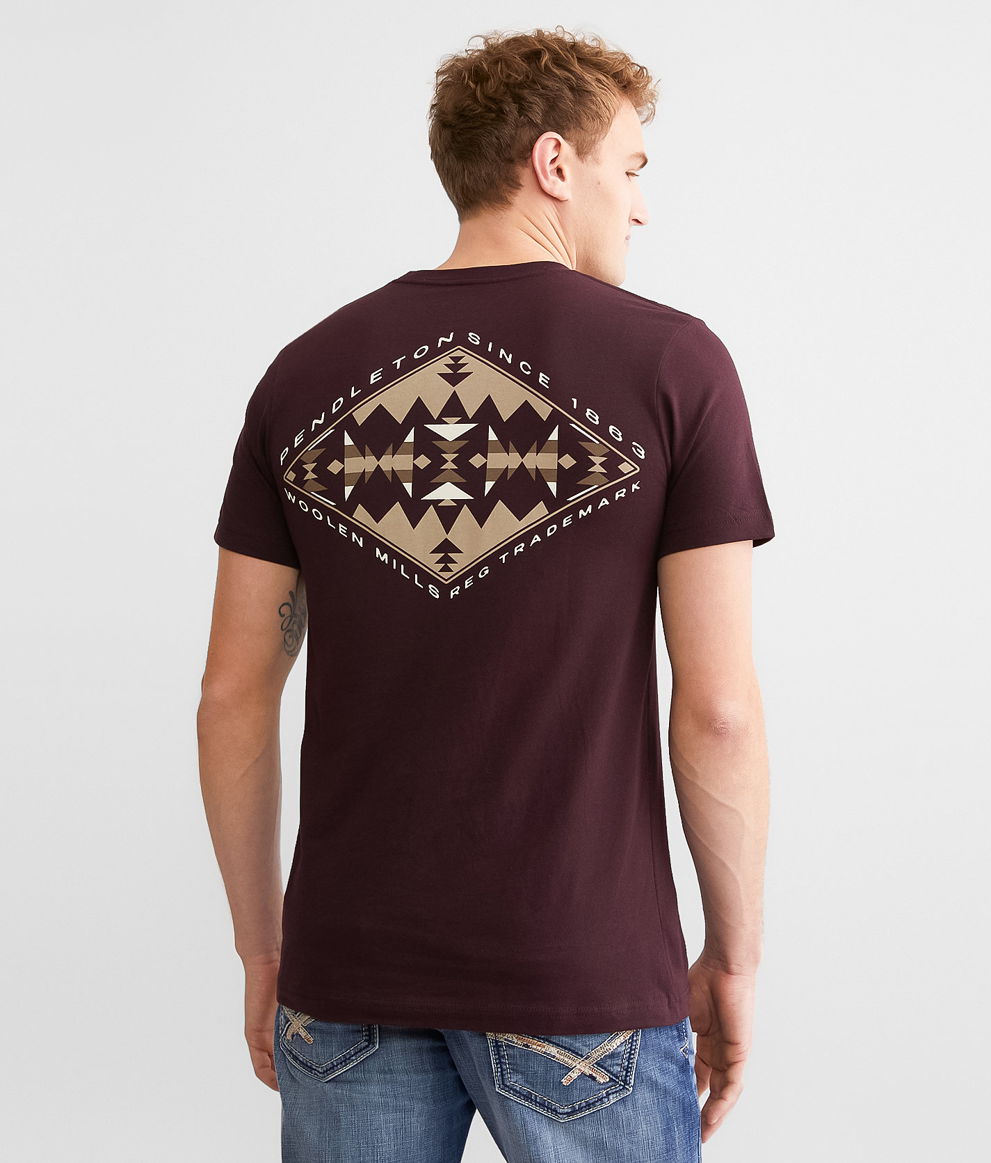 Pendleton Silver City Diamond T-Shirt - Men's T-Shirts in Oxblood