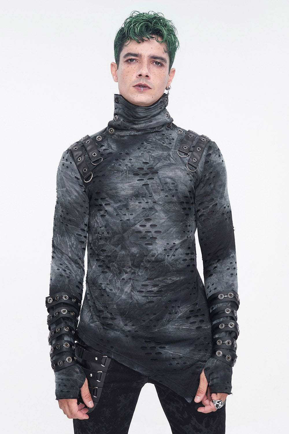 Cadaver Ripped Turtleneck Top