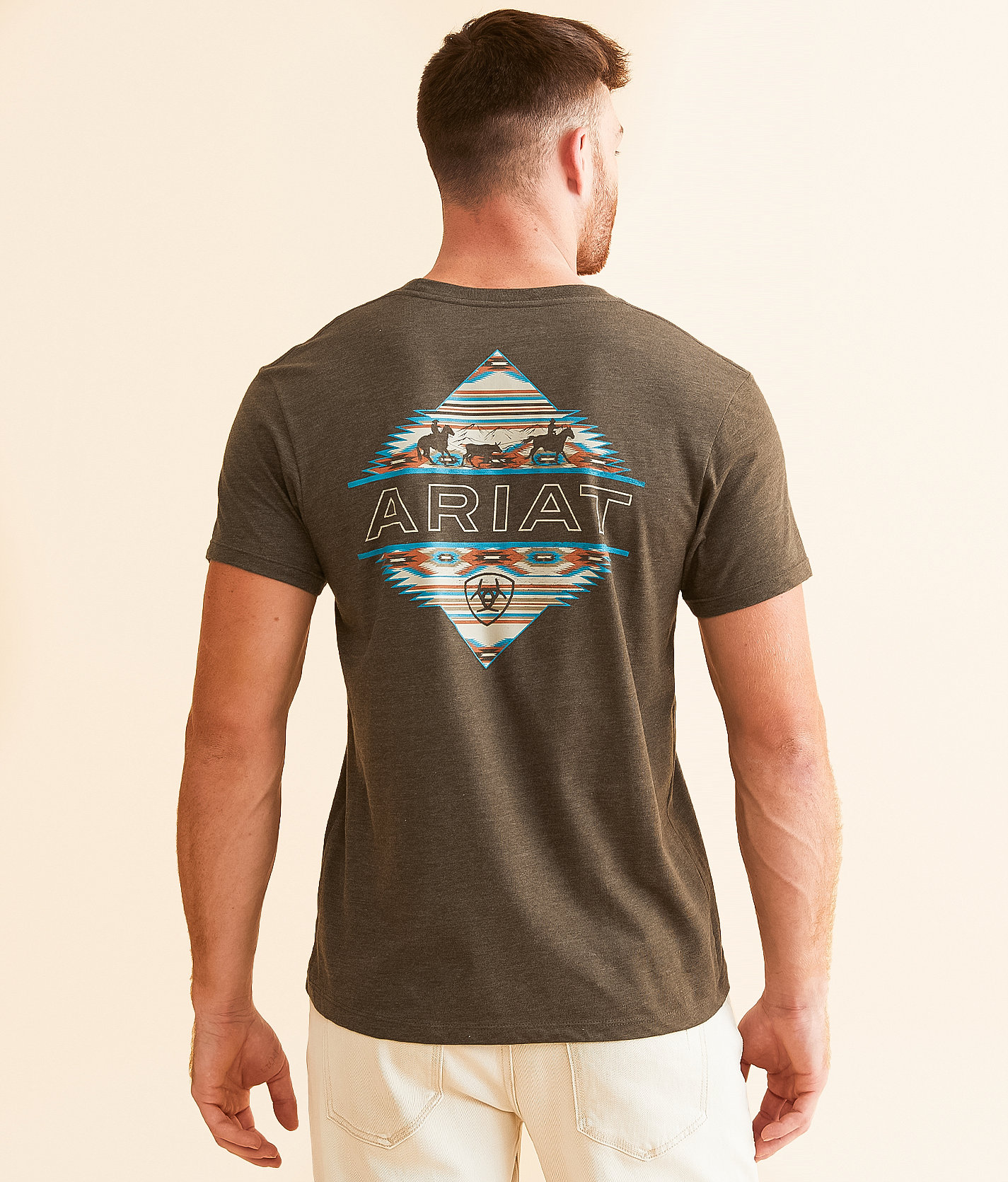 Ariat Diamond Rancher T-Shirt - Men's T-Shirts in Brown Heather