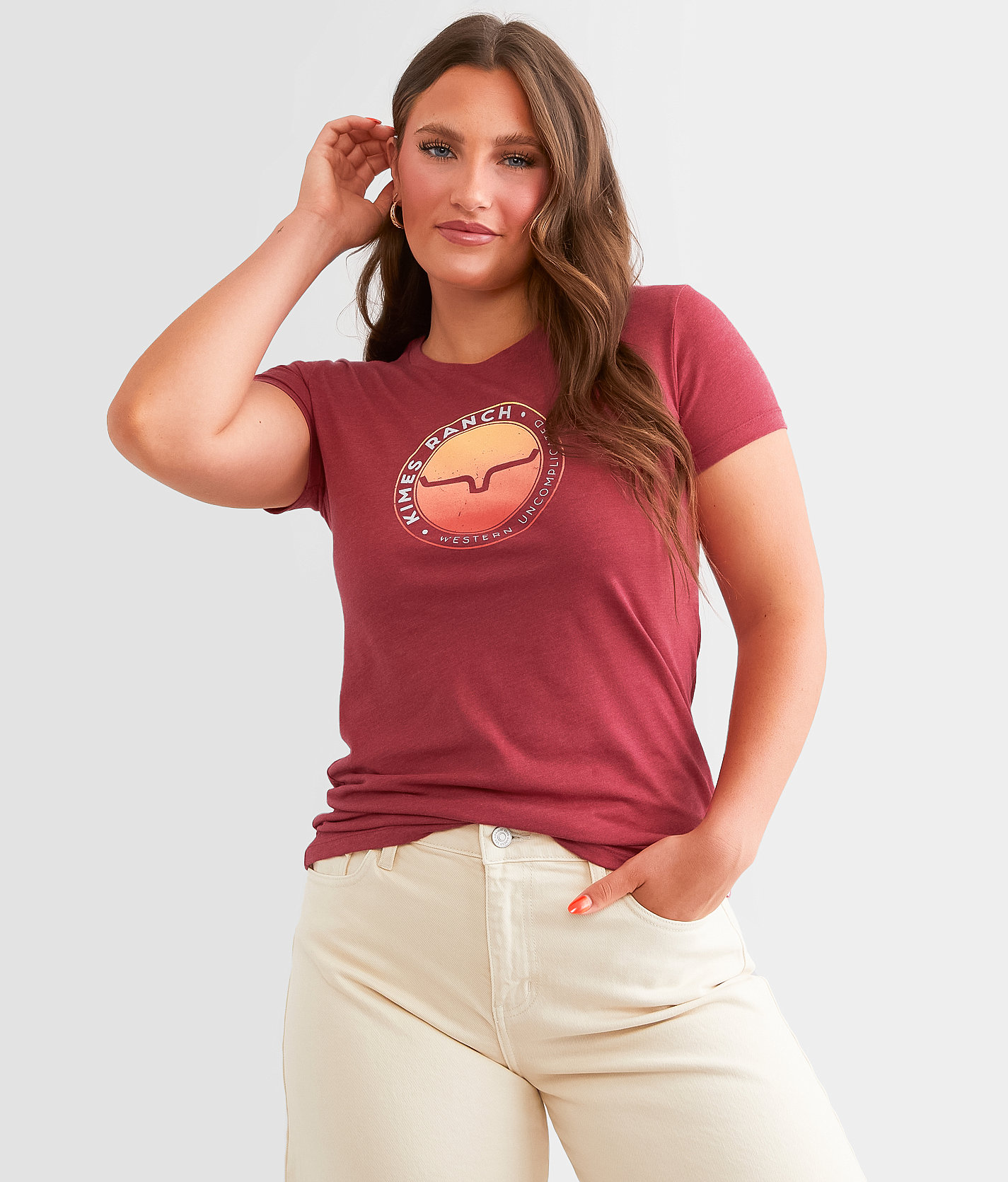 Kimes Ranch Dusk T-Shirt - Women's T-Shirts in Cardinal