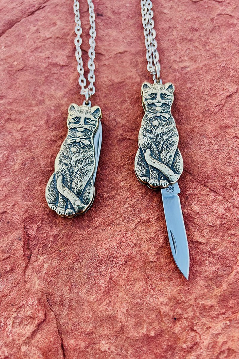 Cat Switchblade Necklace [Ages 18+]