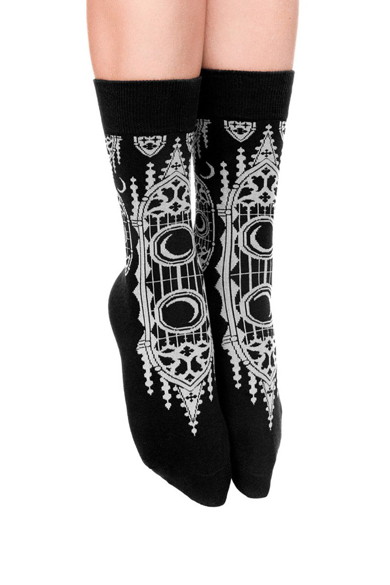 Cathedralis Jacquard Socks [Moon & Cathedral]