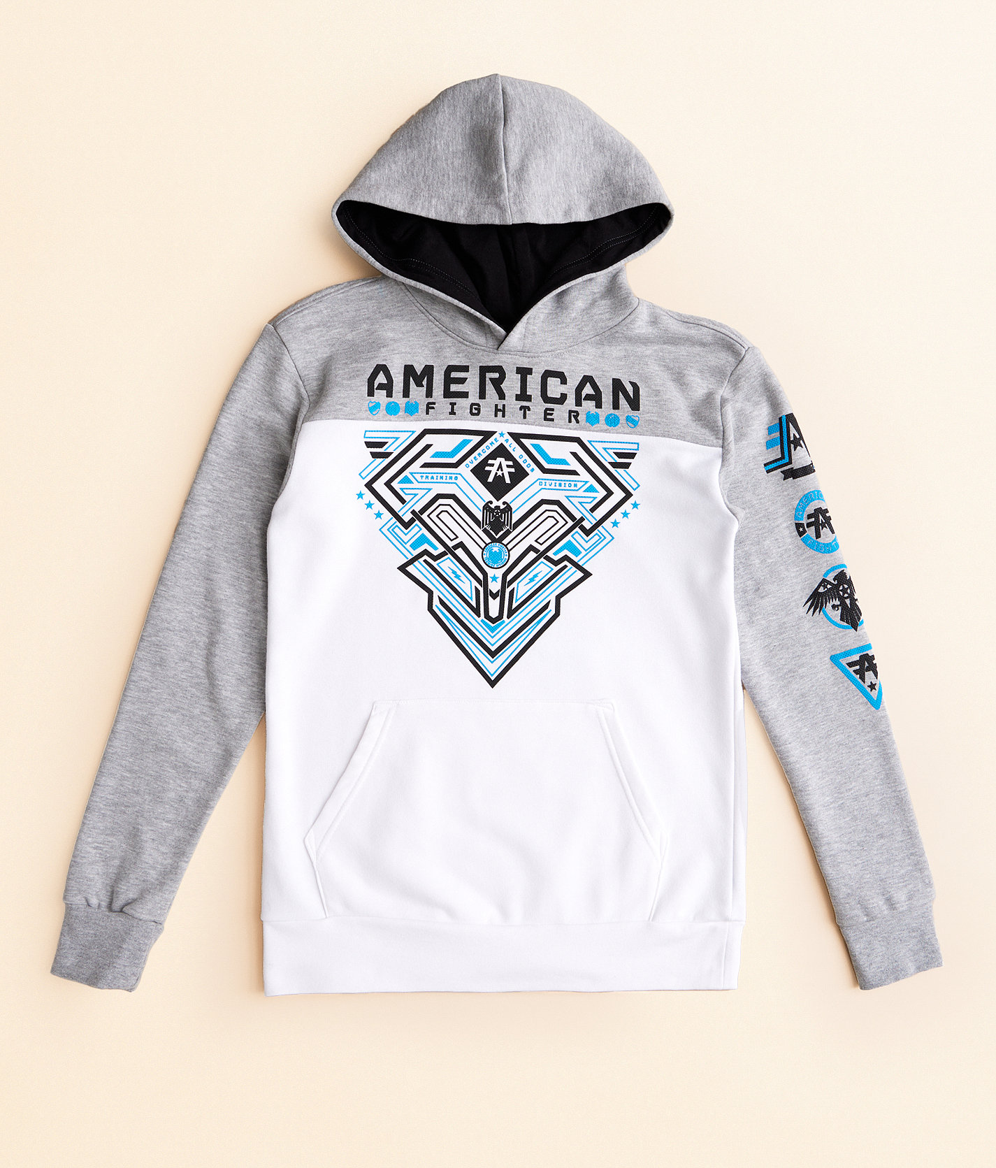 Boys - American Fighter Foster Hooded Sweatshirt - Boy's Sweatshirts in White Heather Grey