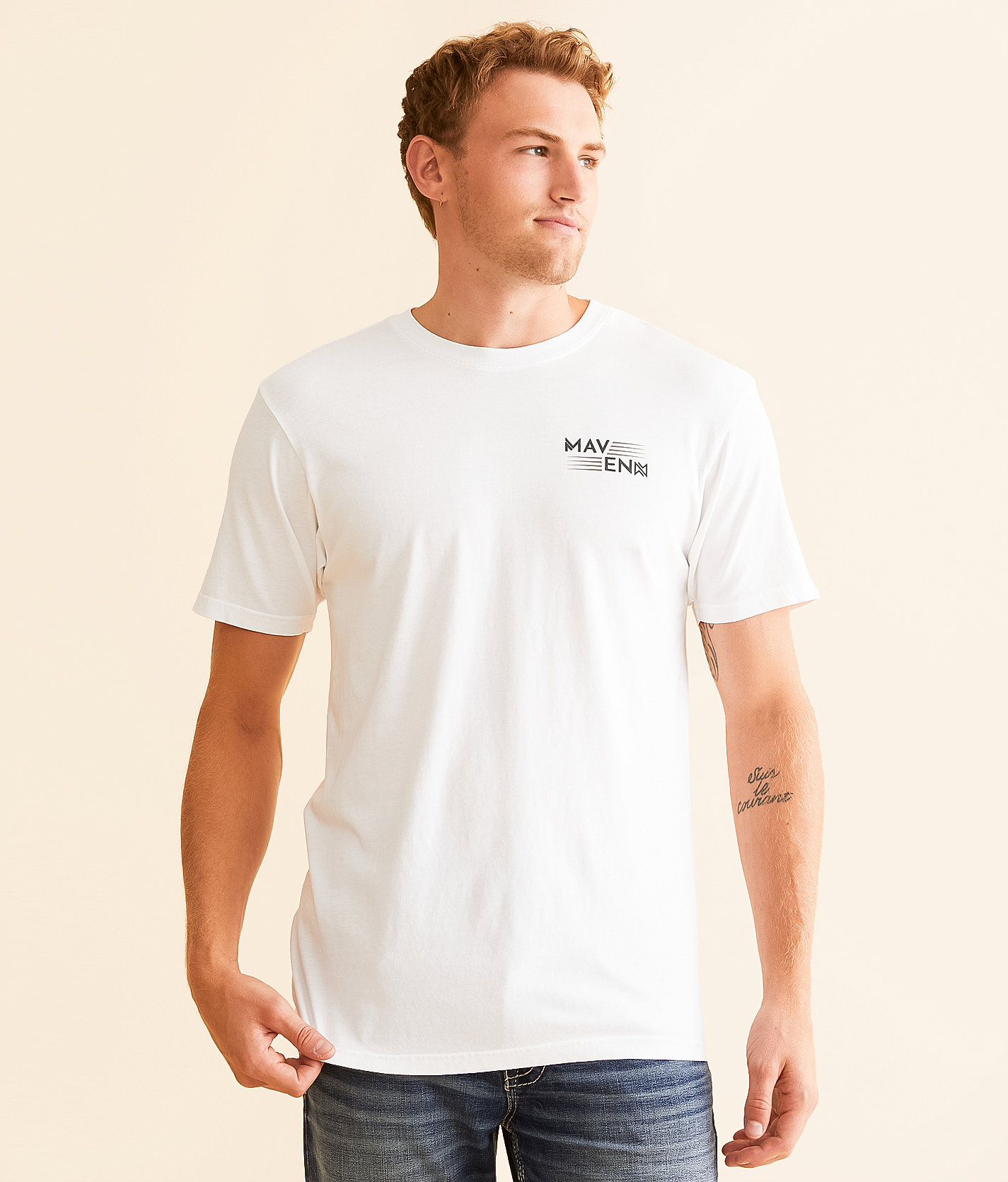Maven Co-op Staggered Stance T-Shirt - Men's T-Shirts in White