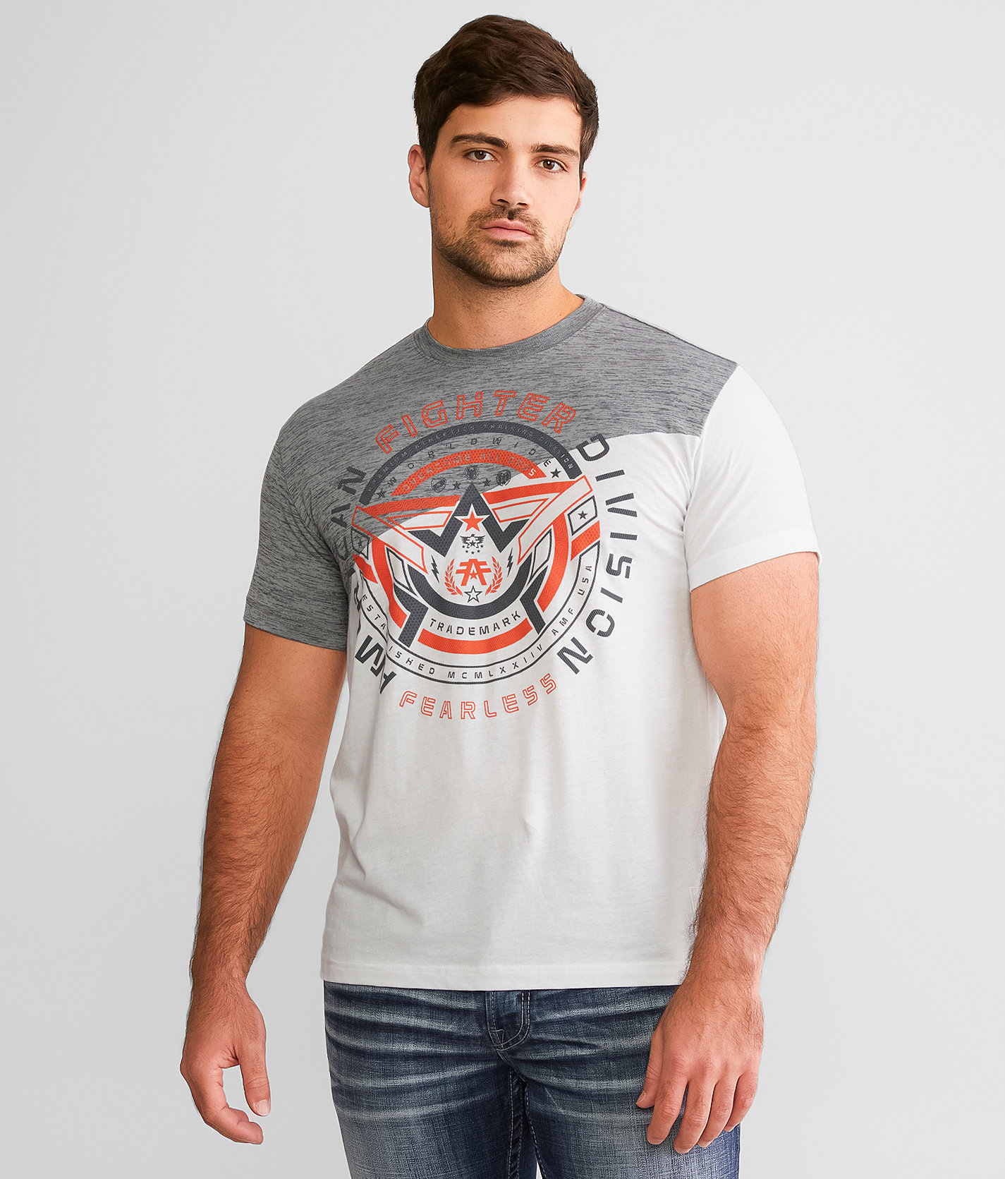 American Fighter Fieldon T-Shirt - Men's T-Shirts in White Heather Grey